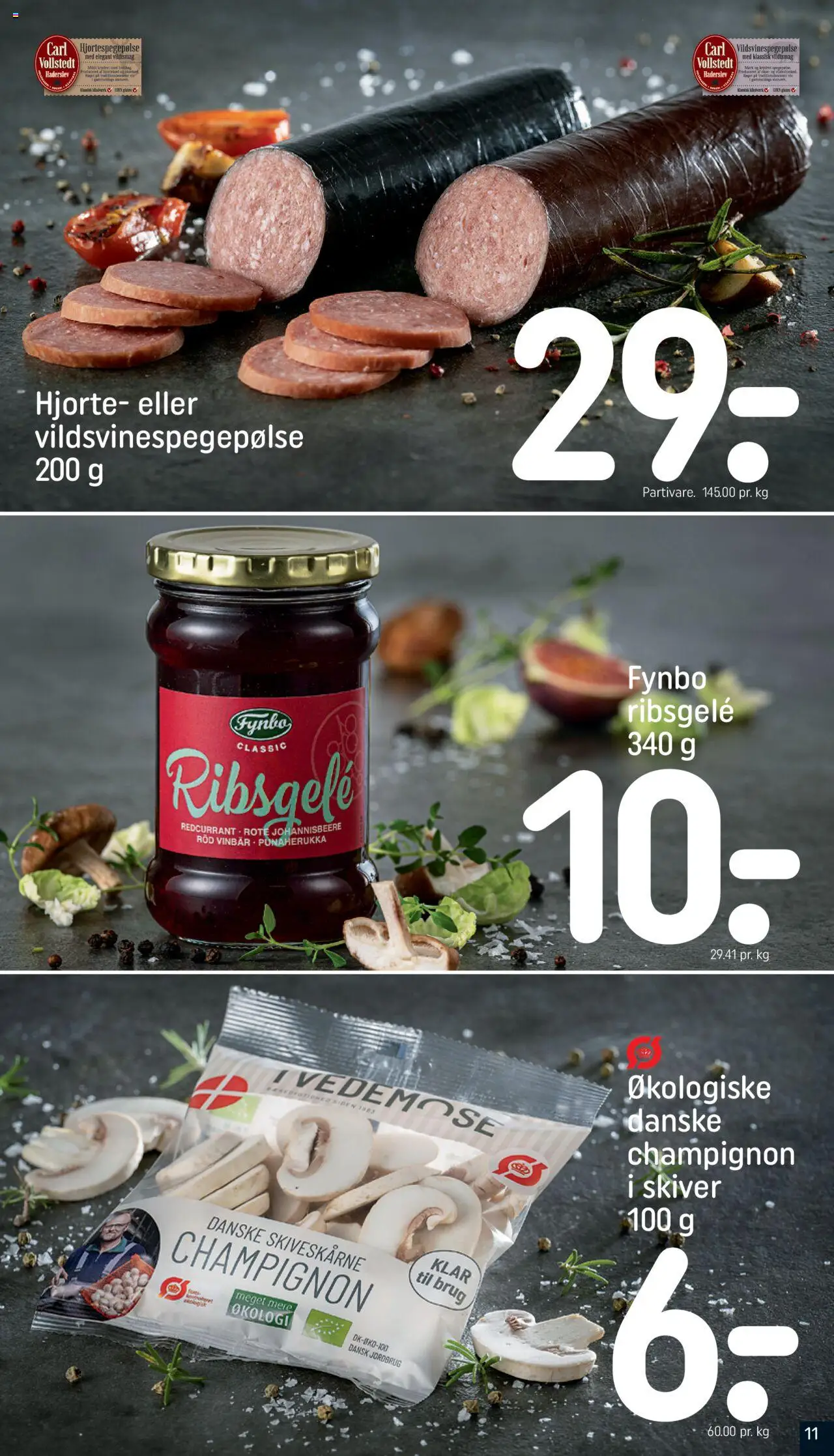 Rema 1000 tilbudsavis – gyldig fra 12.10.2025 | Side: 11 | Produkter: Champignon, Salami, Ribsgele