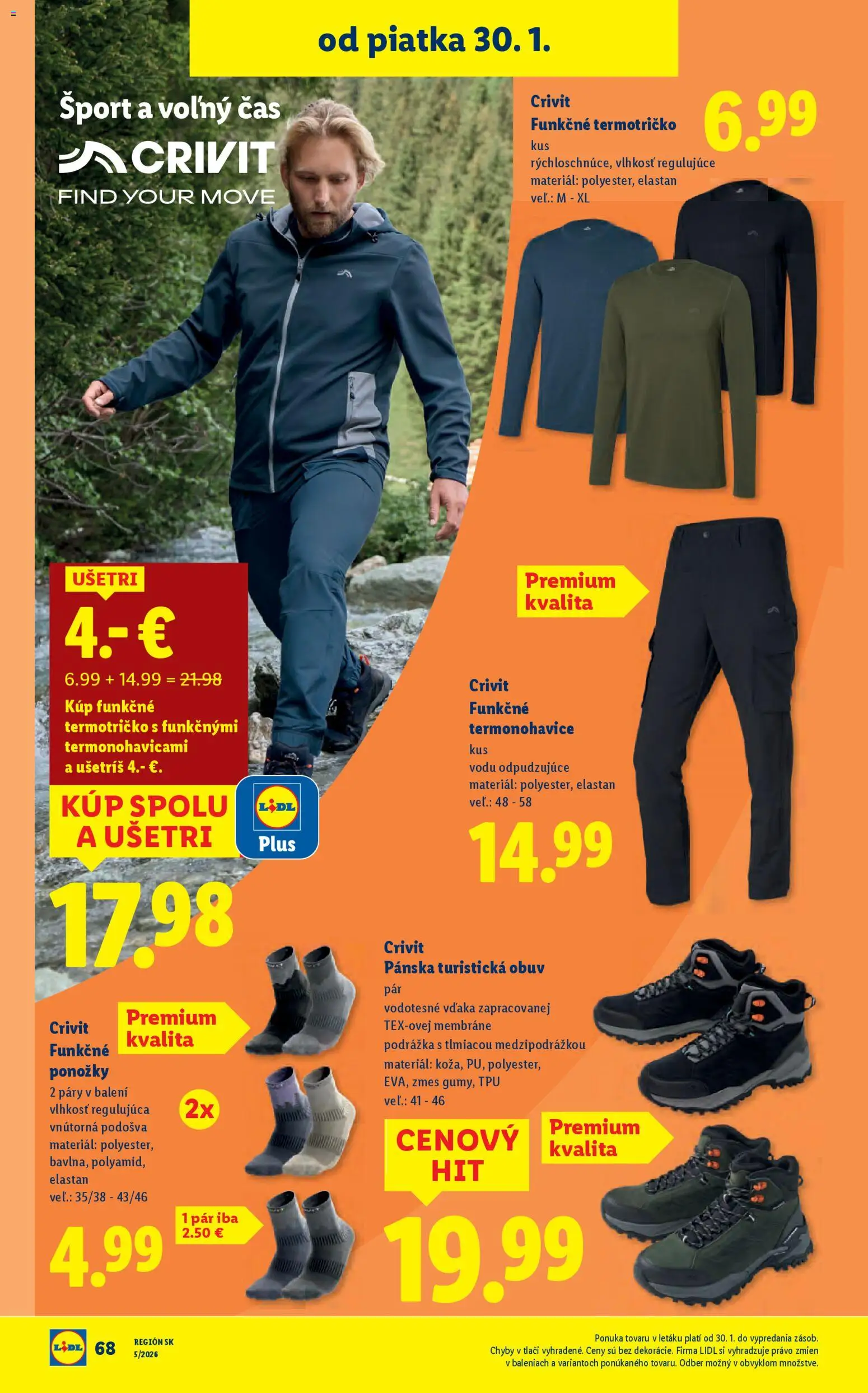 Nové Lidl akcie – leták je platný od 26.01.2026 | Strana: 90 | Produkty: Ponožky