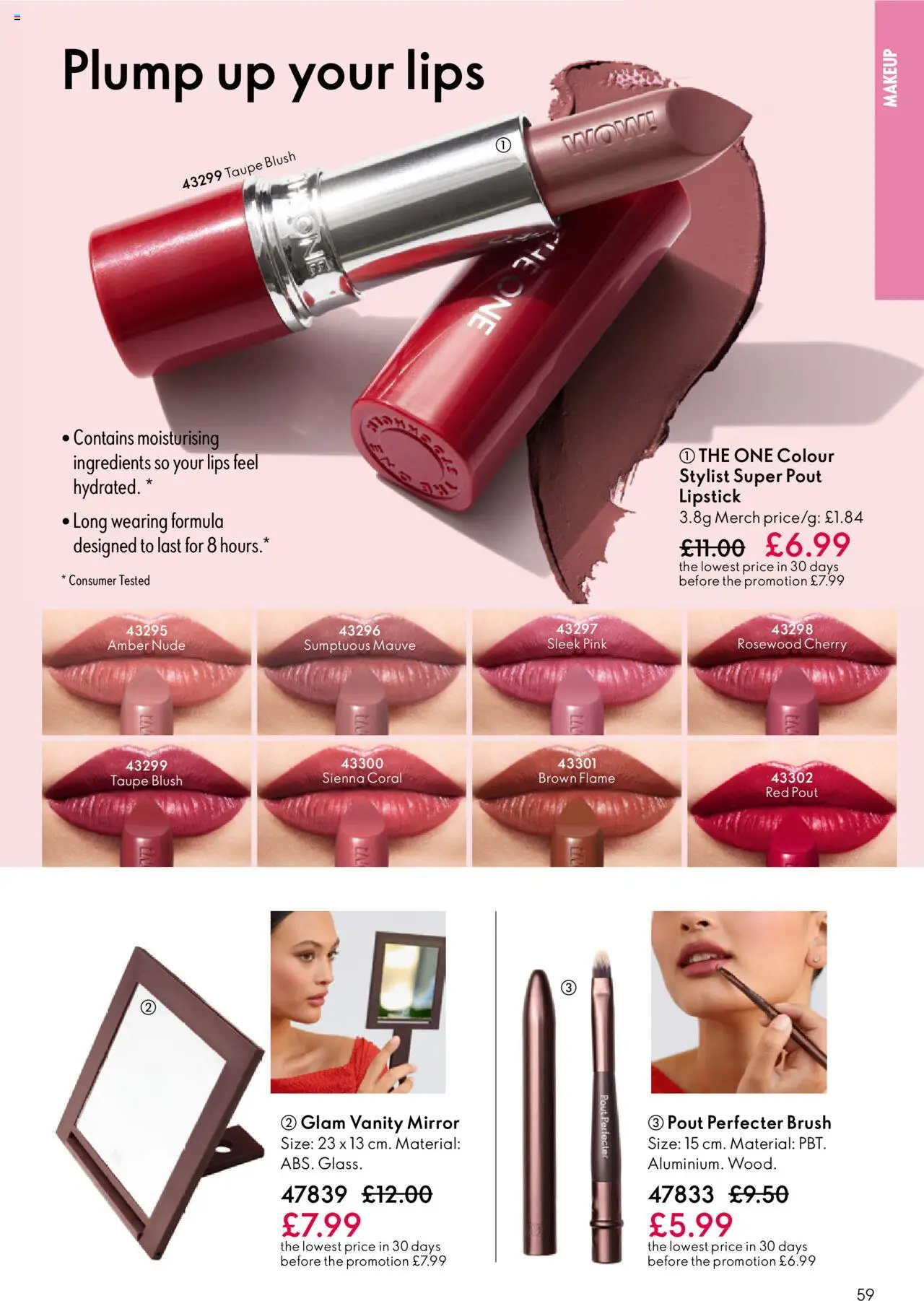  | Page: 59 | Products: Mirror, Brush, Lipstick