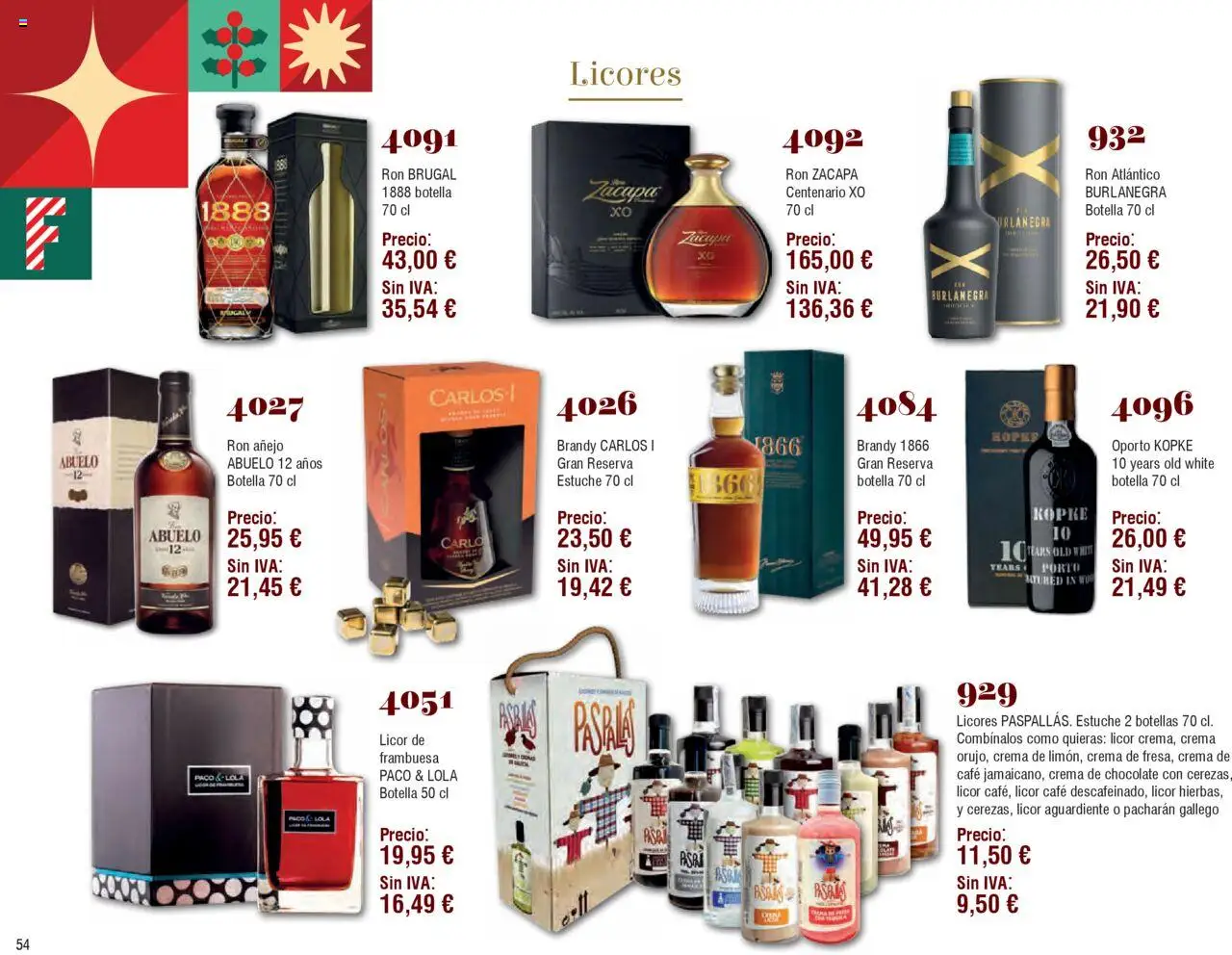 Froiz Catálogo Lotes y Cestas │ válido desde el 16.10.2025 | Página: 54 | Productos: Ron, Crema, Μάτι κουζίνας, Μαύρο πιπέρι