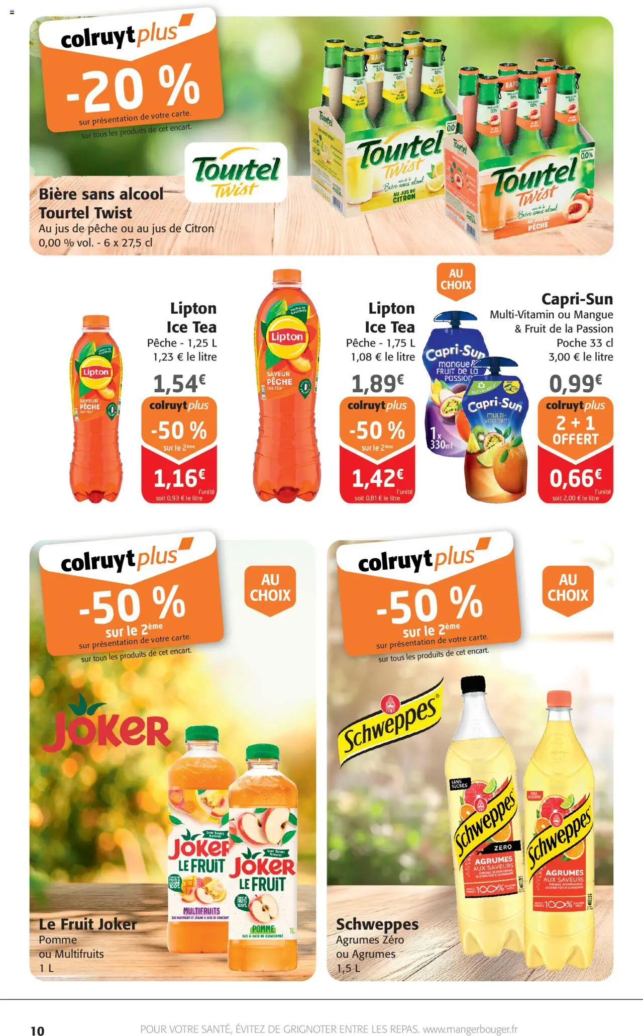 {H1} | Page: 10 | Produits: Fruit de la passion, Pêche, Jus, Bière