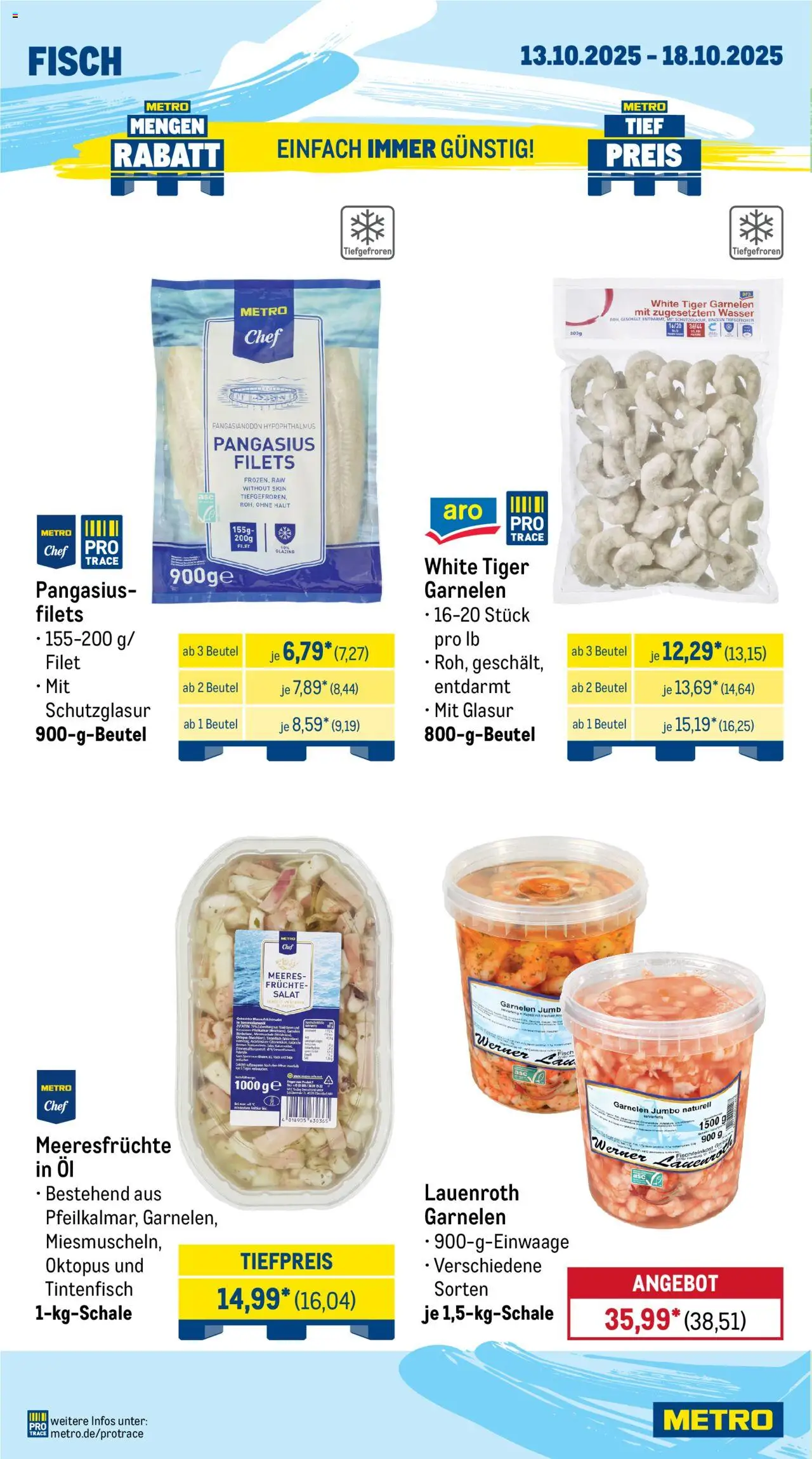 Metro Wochen-Angebote Gastro – gültig ab 13.10.2025 | Seite: 6 | Produkte: Öl, Tintenfisch, Tiger garnelen, Salat