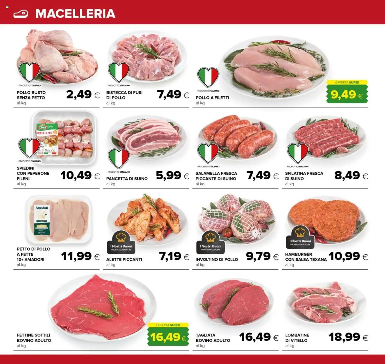 Volantino Tigre del 04.09.2025 | Pagina: 4 | Prodotti: Petto di Pollo, Salamella, Pancetta, Vitello