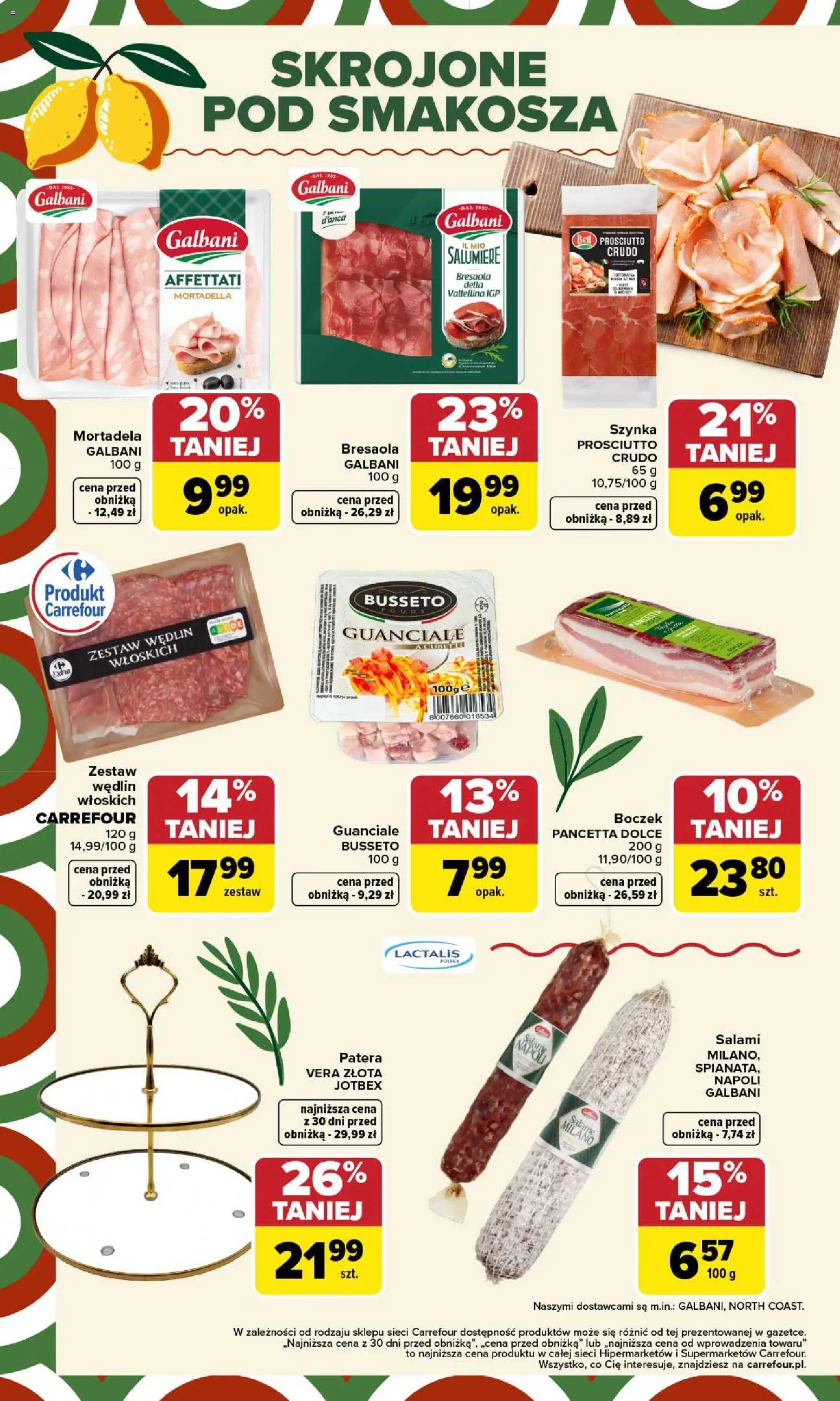 Carrefour Gazetka - Kuchnia włoska od 12.01.2026 | Strona: 8 | Produkty: Mortadela, Bell, Prosciutto, Salami