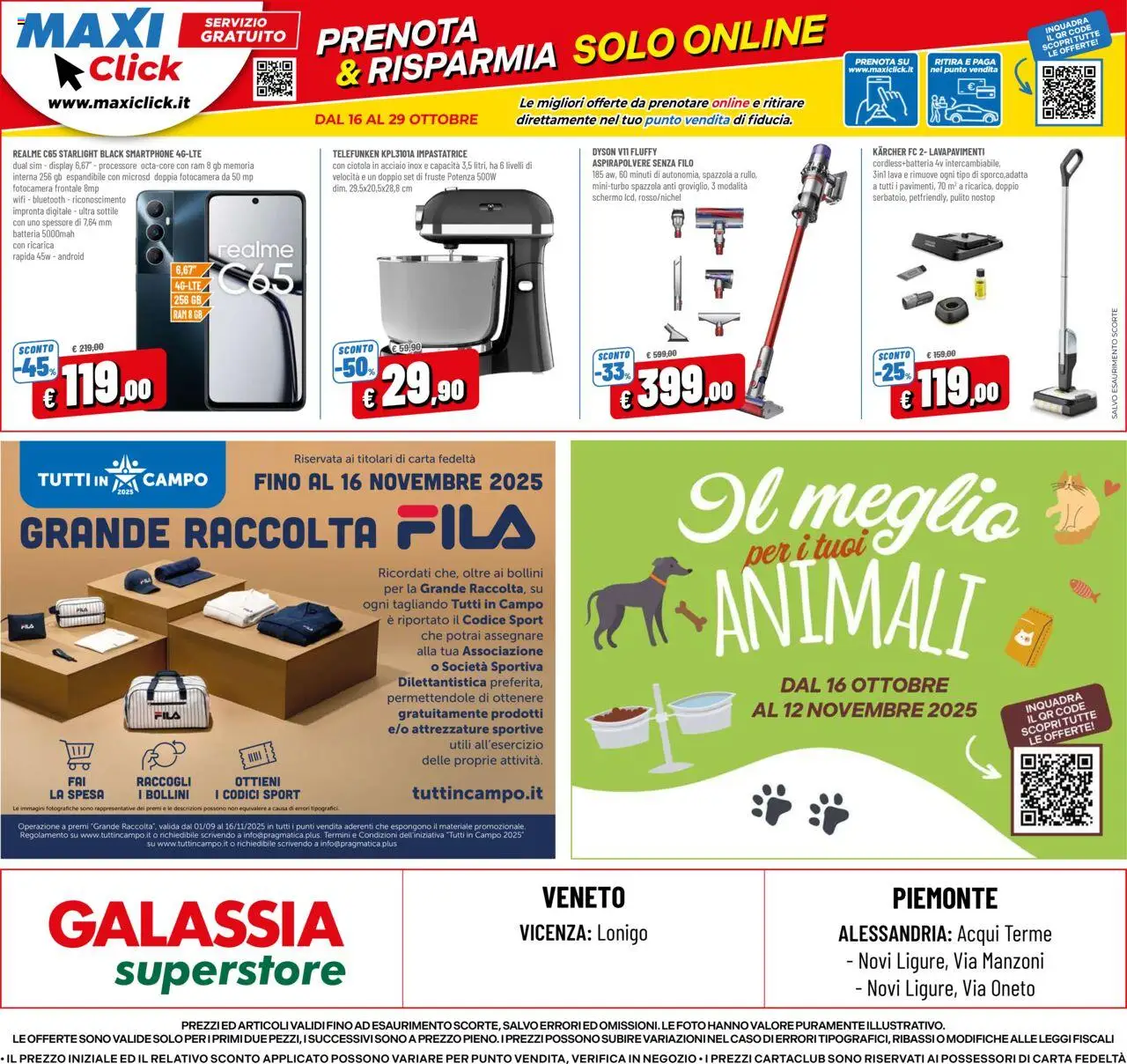 Volantino Galassia del 16.10.2025 | Pagina: 24 | Prodotti: Spazzola, Fotocamera, Dyson, Batteria