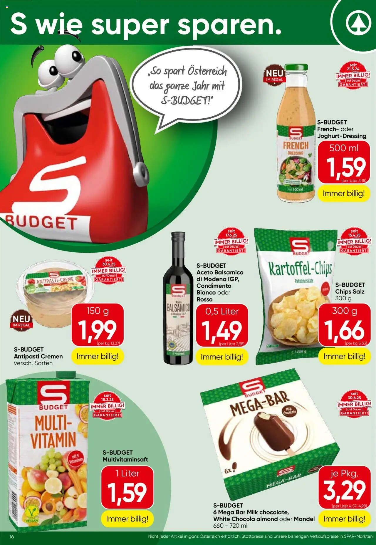 Spar Flugblatt - Niederösterreich gültig ab 14.08.2025 | Seite: 16 | Produkte: Chips, Salz, Regal