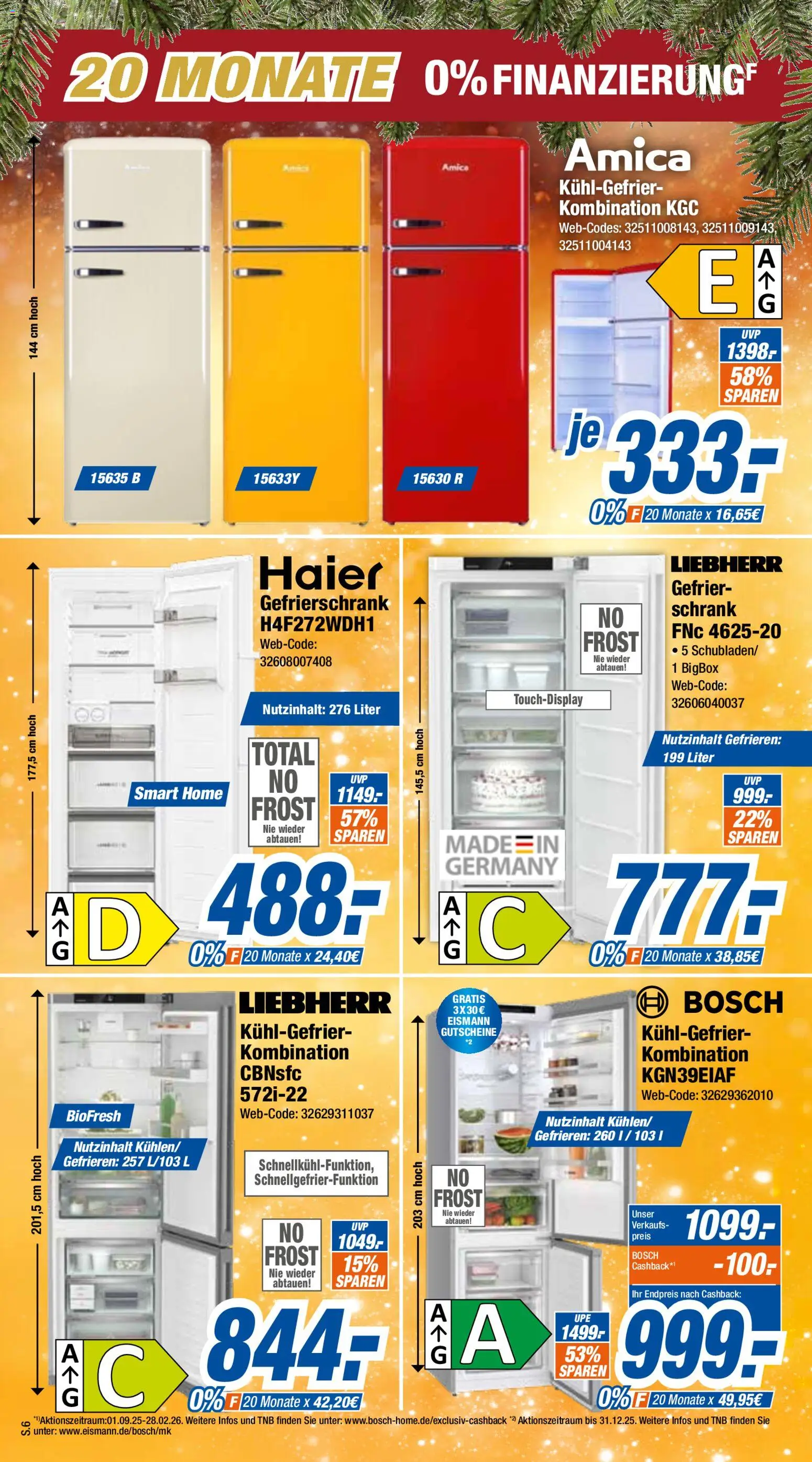 Expert Prospekt 	 – gültig ab 08.12.2025 | Seite: 6 | Produkte: Bosch, Liebherr, Gefrierschrank, Schrank