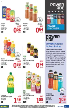 Metro angebote Profi gültig ab 04.09.2025 | Seite: 37 | Produkte: Eis, Wasser, Tee