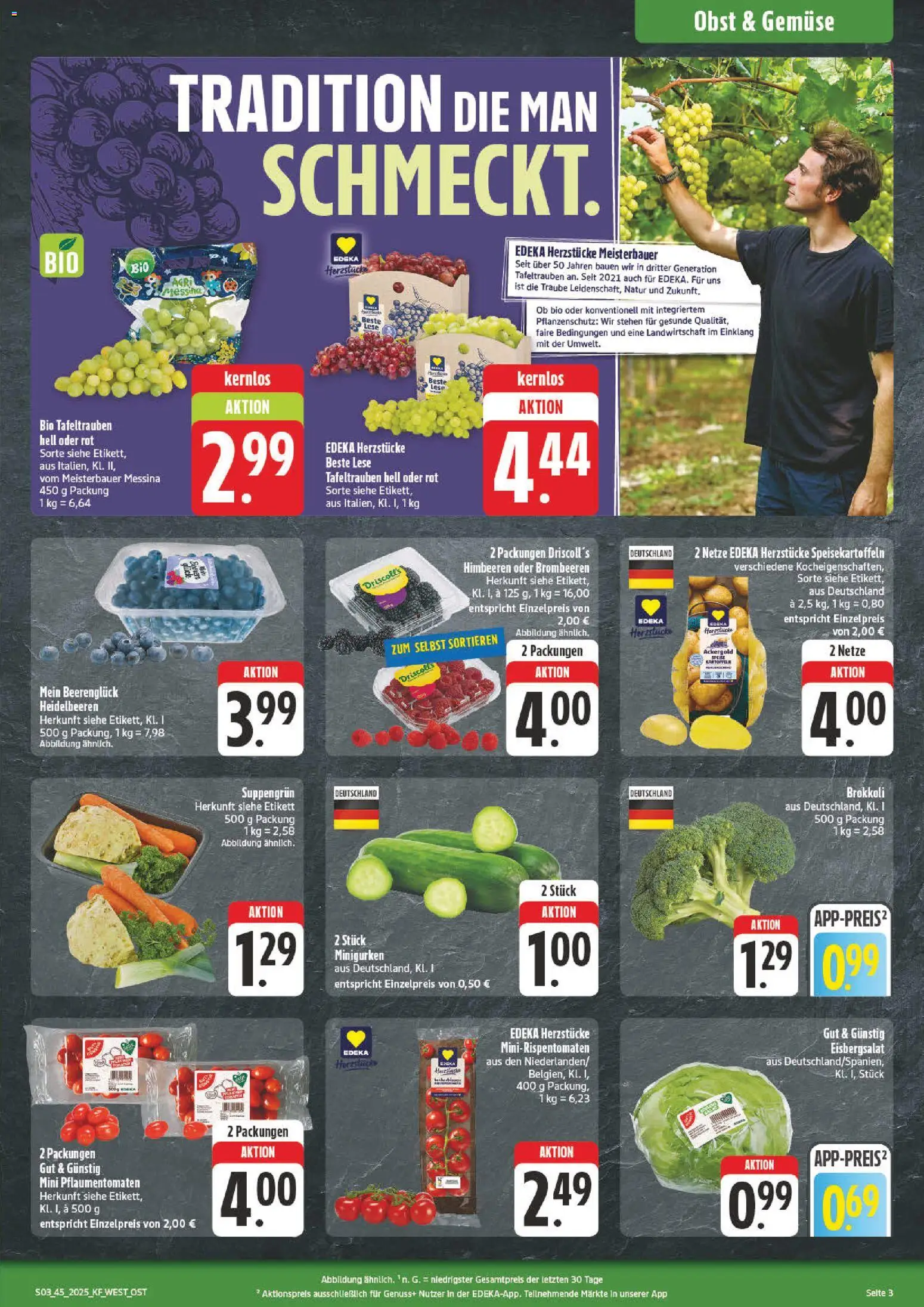 nah & gut Prospekt 	 – gültig ab 03.11.2025 | Seite: 3 | Produkte: Himbeeren, Eisbergsalat, Gemüse, Obst