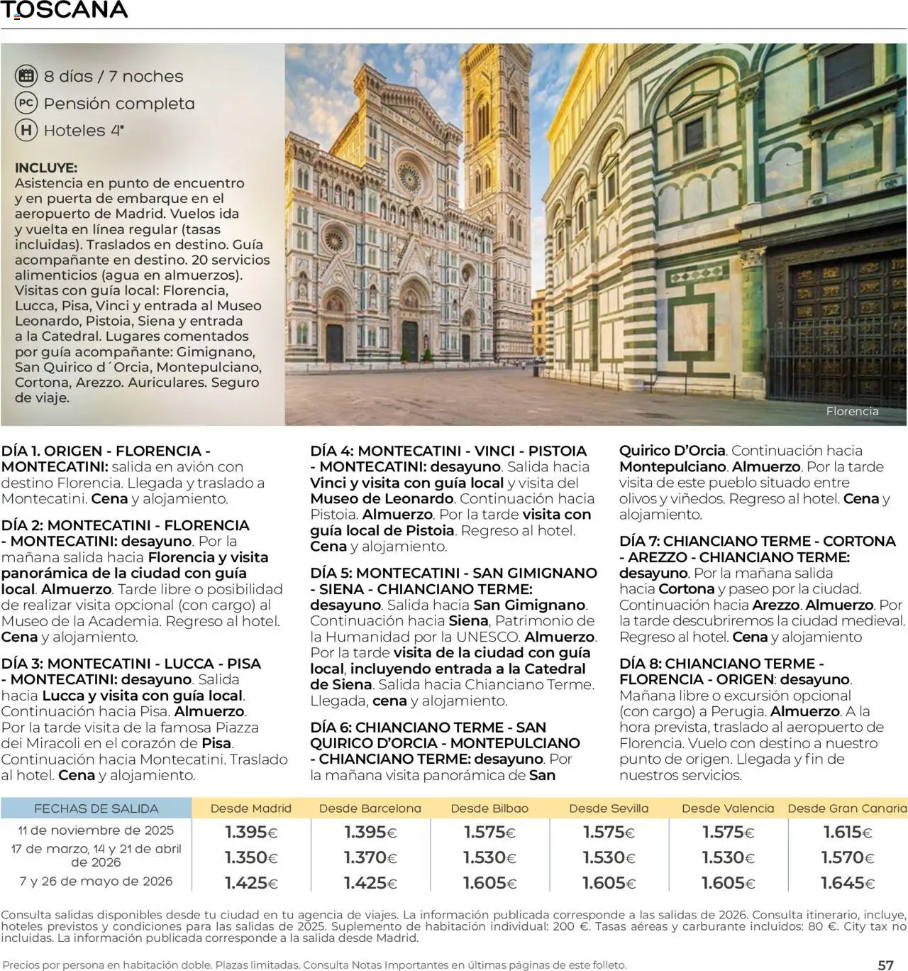 Viajes El Corte Inglés - Club de Vacaciones - Vacaciones Económicas Personalizado │ válido desde el 01.09.2025 | Página: 57