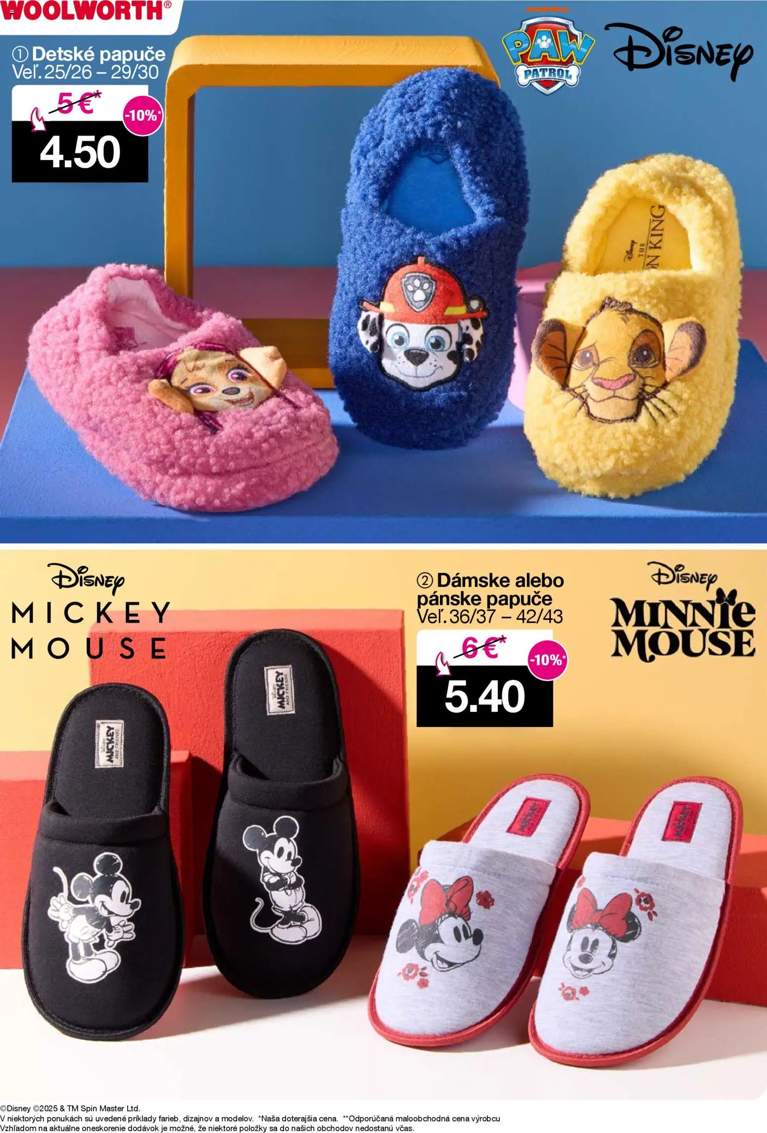 Nové Woolworth akcie – leták je platný od 14.11.2025 | Strana: 10 | Produkty: Papuče