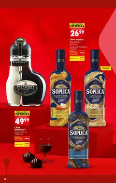 Pogląd oferty "Soplica CAPPUCCINO, Z DODATKIEM BIAŁEJ CZEKOLADY" - ważna od 09.02.2026 | Strona: 38 | Produkty: Czekolady, Czekoladowa, Likier Sheridan's, Cappuccino
