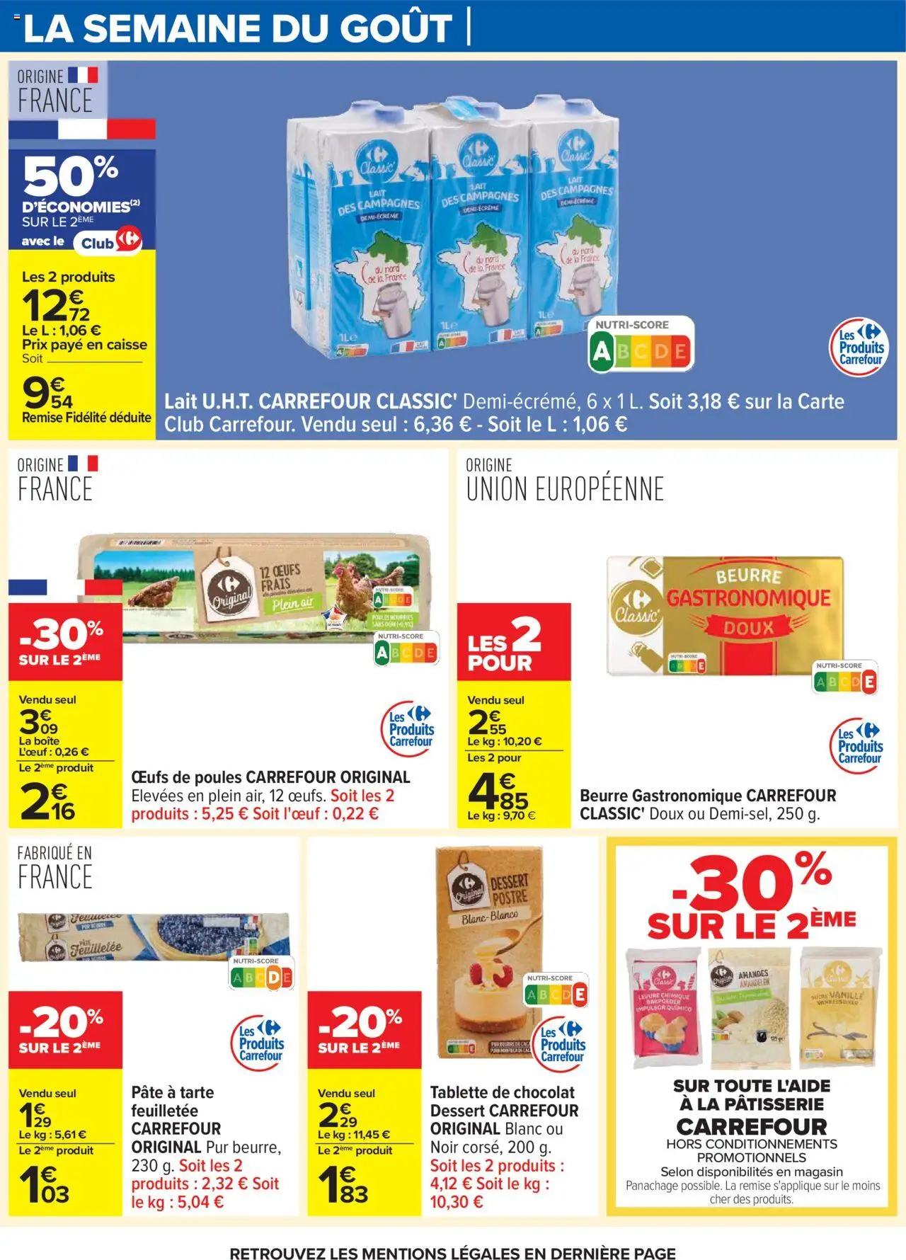 {H1} | Page: 15 | Produits: Pâte feuilletée, Lait, Œufs, Amandes