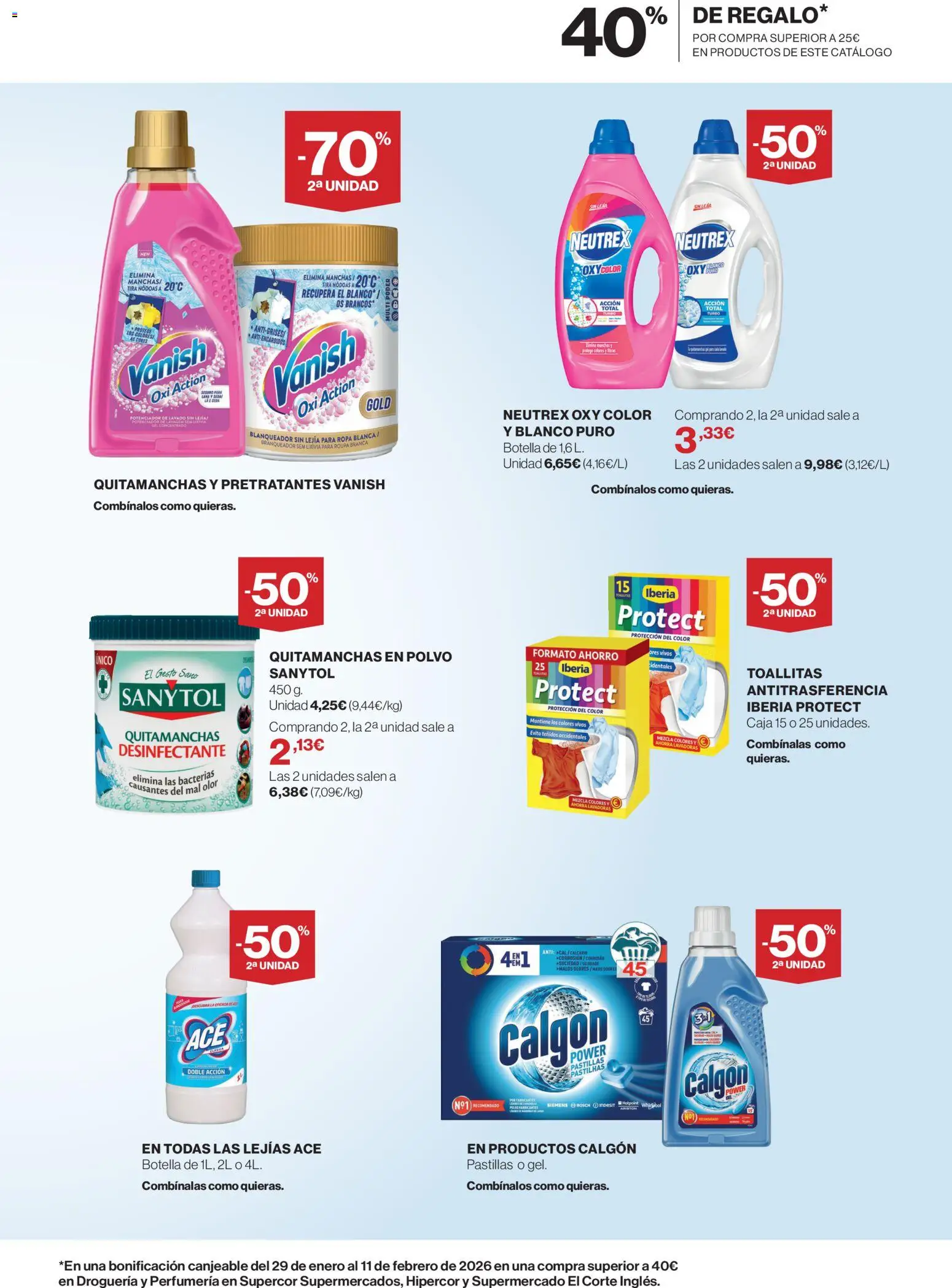 Supercor Canarias │ válido desde el 07.01.2026 | Página: 5 | Productos: Polvo, Quitamanchas, Ropa, Caja