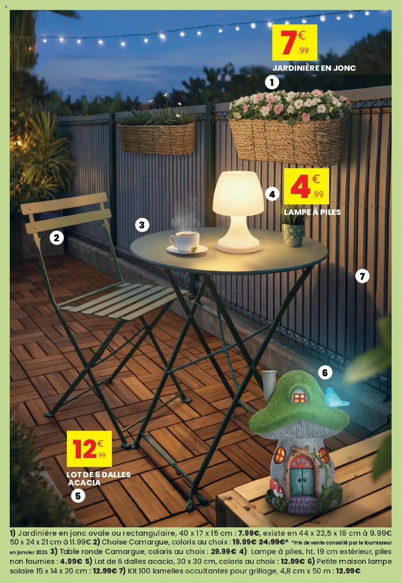 {H1} | Page: 8 | Produits: Table, Lampe, Lampe solaire, Piles