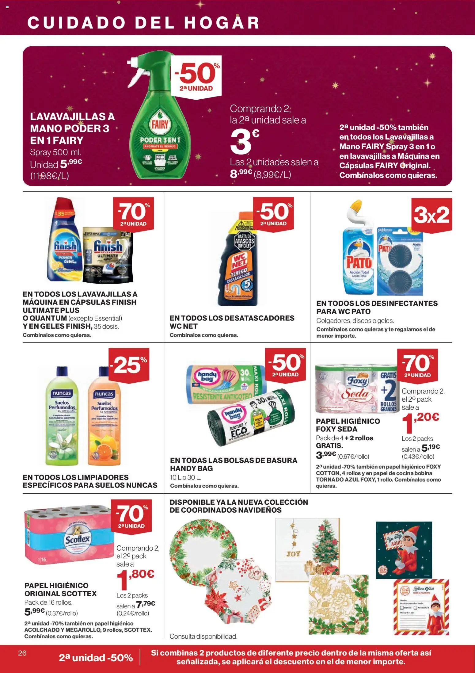 Hipercor catálogo │ válido desde el 20.11.2025 | Página: 38 | Productos: Papel higienico, Té, Cocina, Lavavajillas
