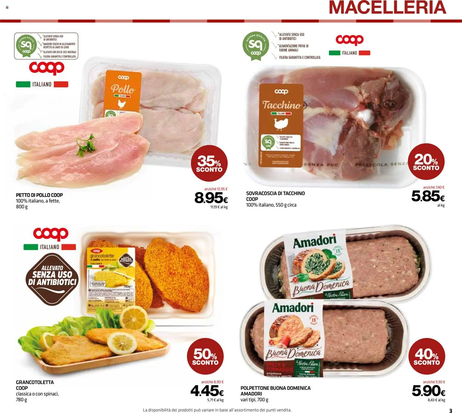 Volantino Superconti del 12.03.2026 | Pagina: 3 | Prodotti: Speck, Petto di Pollo, Tacchino, Pellicola