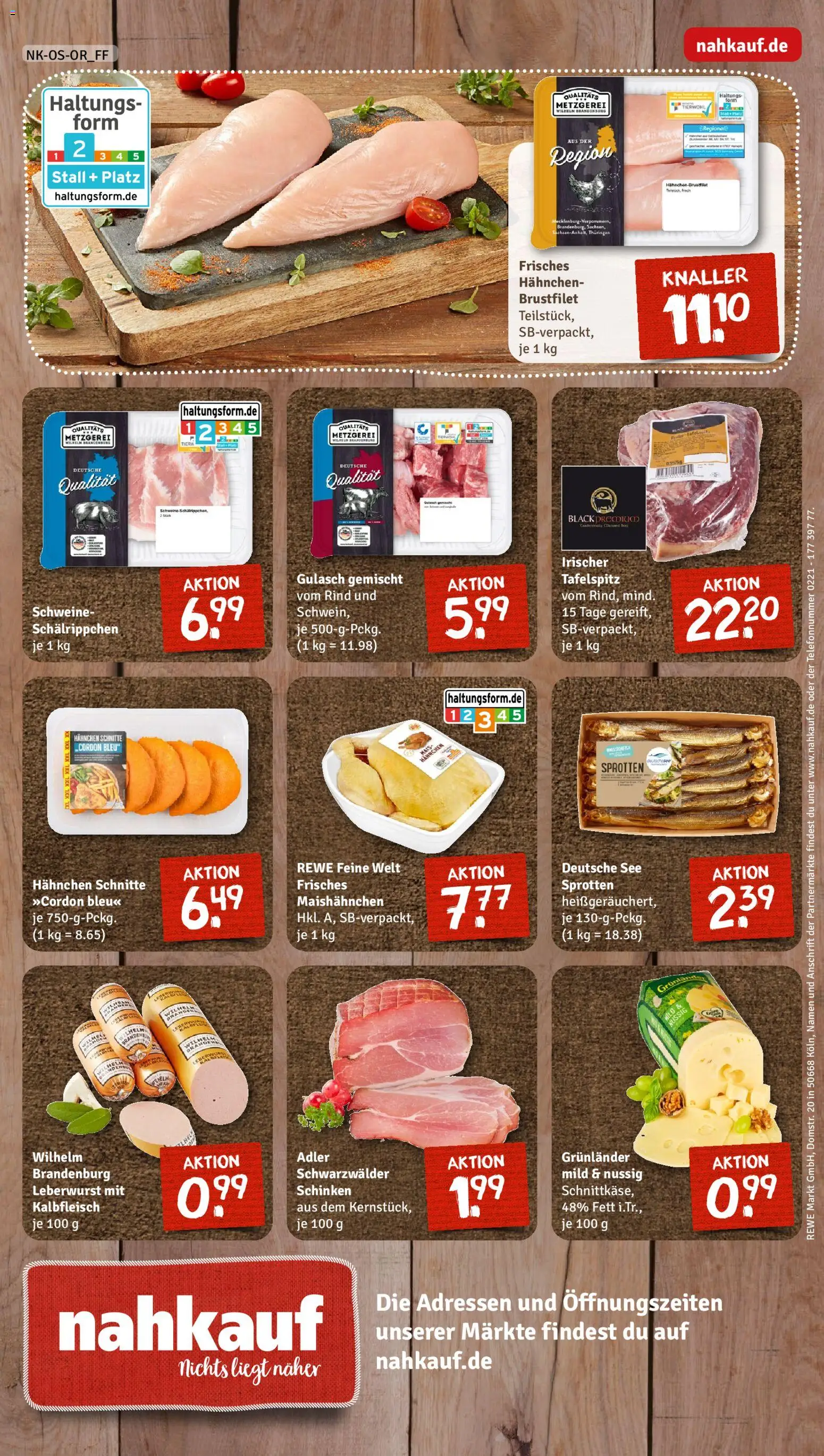 Nahkauf Prospekt – gültig ab 09.03.2026 | Seite: 8 | Produkte: Hahnchen, Grunlander, Gulasch, Schinken