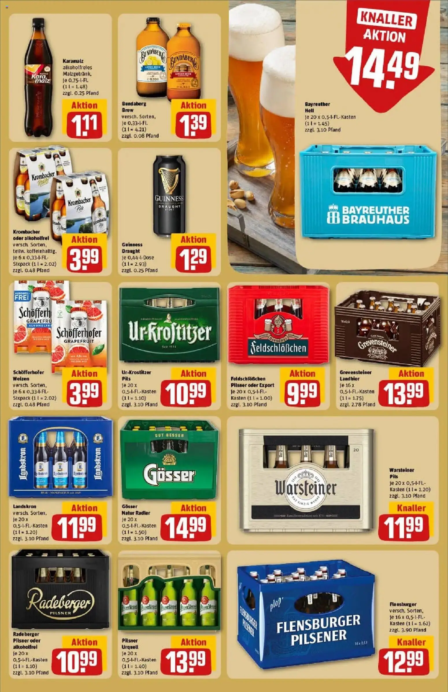 Rewe prospekt Lutherstadt Eisleben	 – gültig ab 26.01.2026 | Seite: 17 | Produkte: Bayreuther hell, Bier, Flensburger, Radler