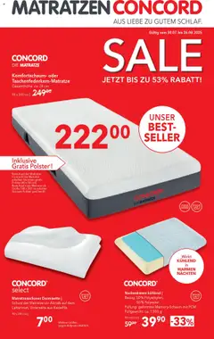 Vorschau von dem Prospekt - Matratzen Concord Flugblatt gültig ab 30.07.2025