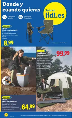 Vista previa CRIVIT Silla de camping plegable, Estructura estable de acero con funda resistente. Reposabrazos con altura regulable. Plegable. 2 modelos. válido desde el 09.03.2026 | Página: 4