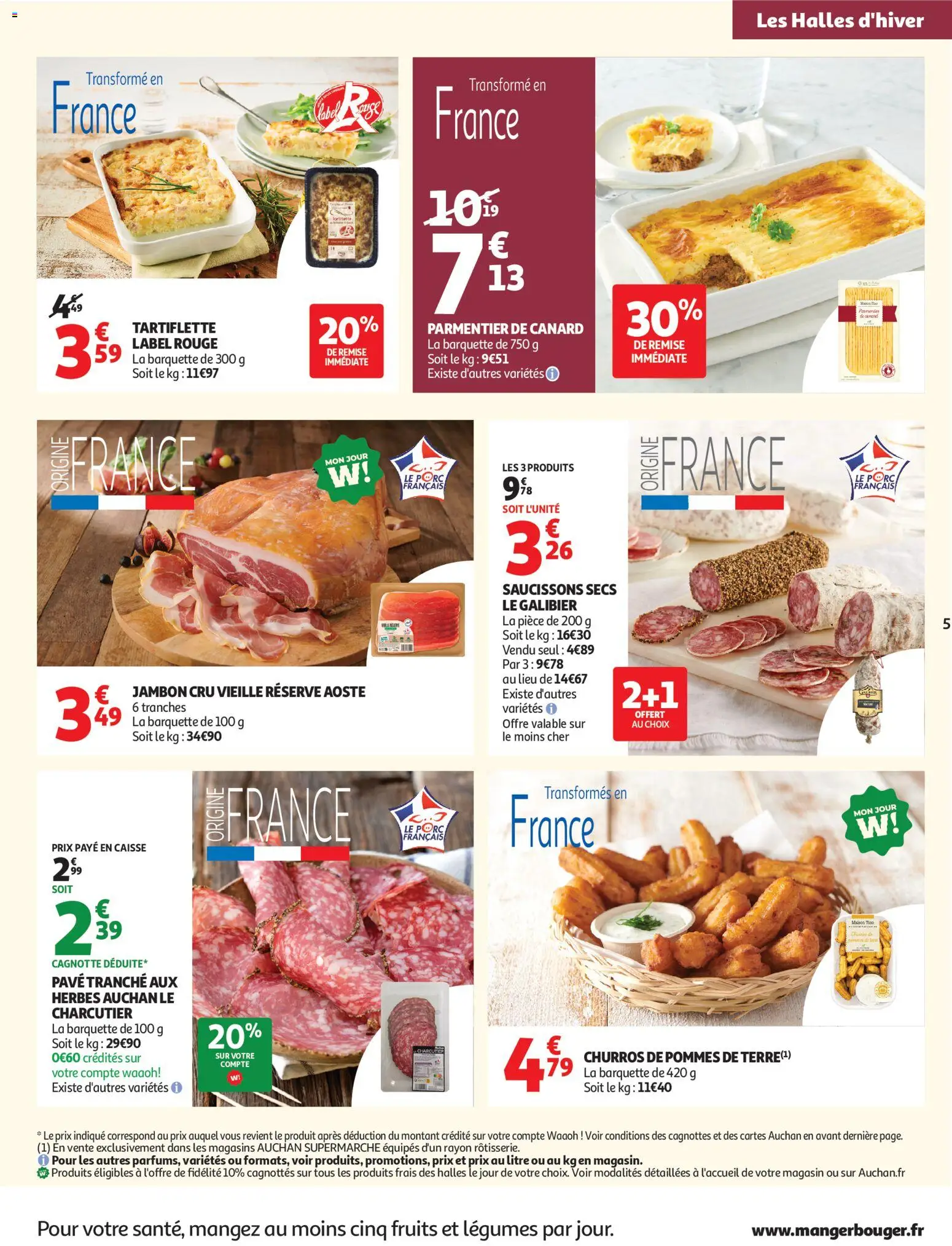 {H1} | Page: 5 | Produits: Jambon Cru, Tartiflette, Jambon, Porc
