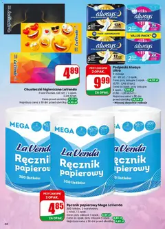 Pogląd oferty "Ręcznik papierowy Mega LaVenda, 300 listków, 2-warstwowy 1 rolka / 1 opak." - ważna od 07.01.2026 | Strona: 64