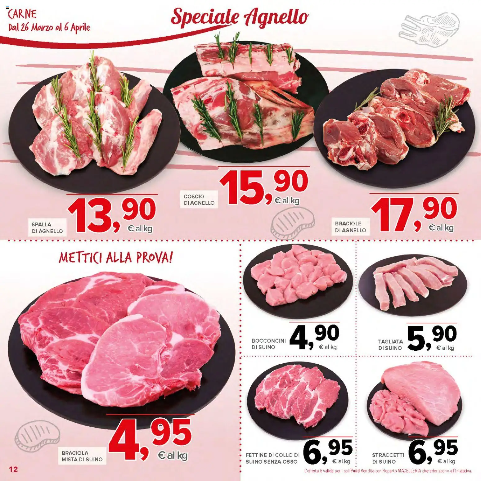 Volantino Todis del 26.03.2026 | Pagina: 12 | Prodotti: Suino, Agnello