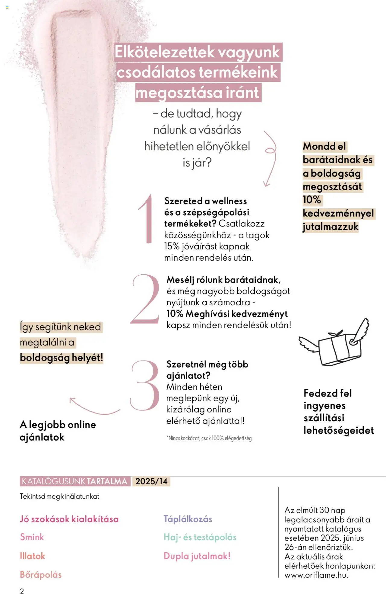 Oriflame akciós ujság - amely érvényes a következő dátumtól: 01.10.2025 | Oldal: 2 | Termékek: Smink