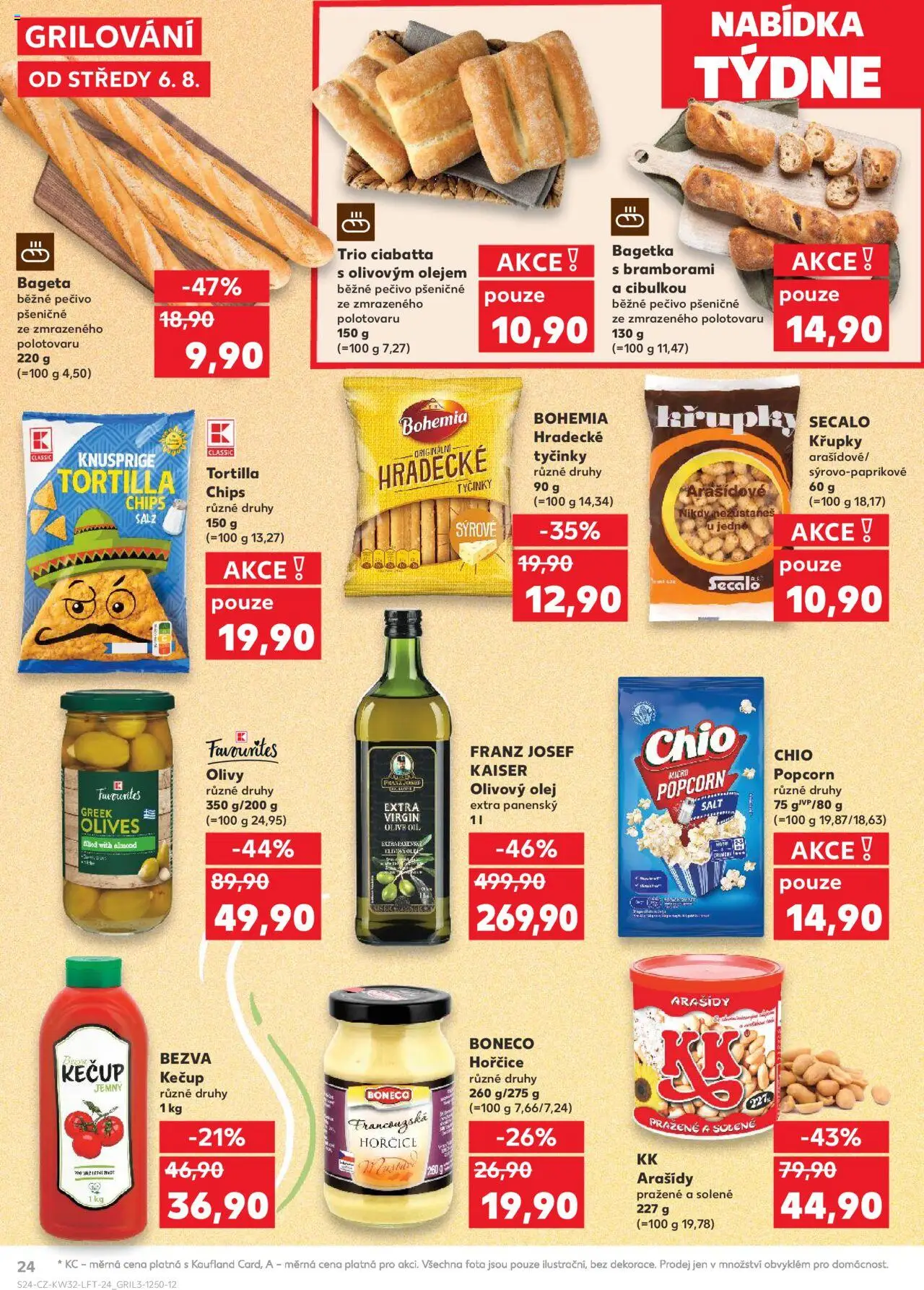 Kaufland leták - Praha 4 od 06.08.2025 | Strana: 24 | Produkty: Tortilla chips, Olej, Kečup, Popcorn