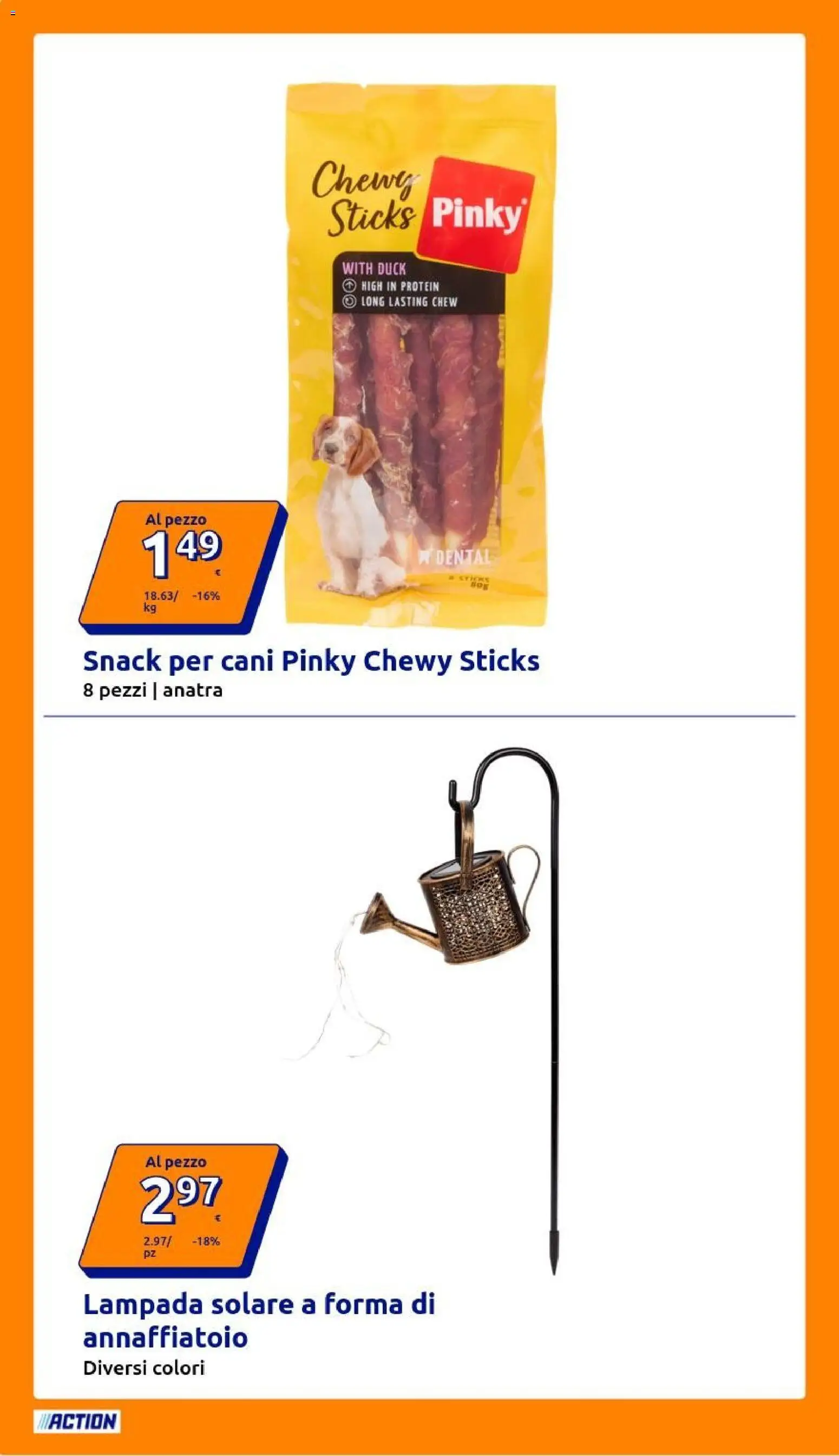 Volantino Action del 15.04.2026 | Pagina: 12 | Prodotti: Annaffiatoio, Lampada solare, Lampada