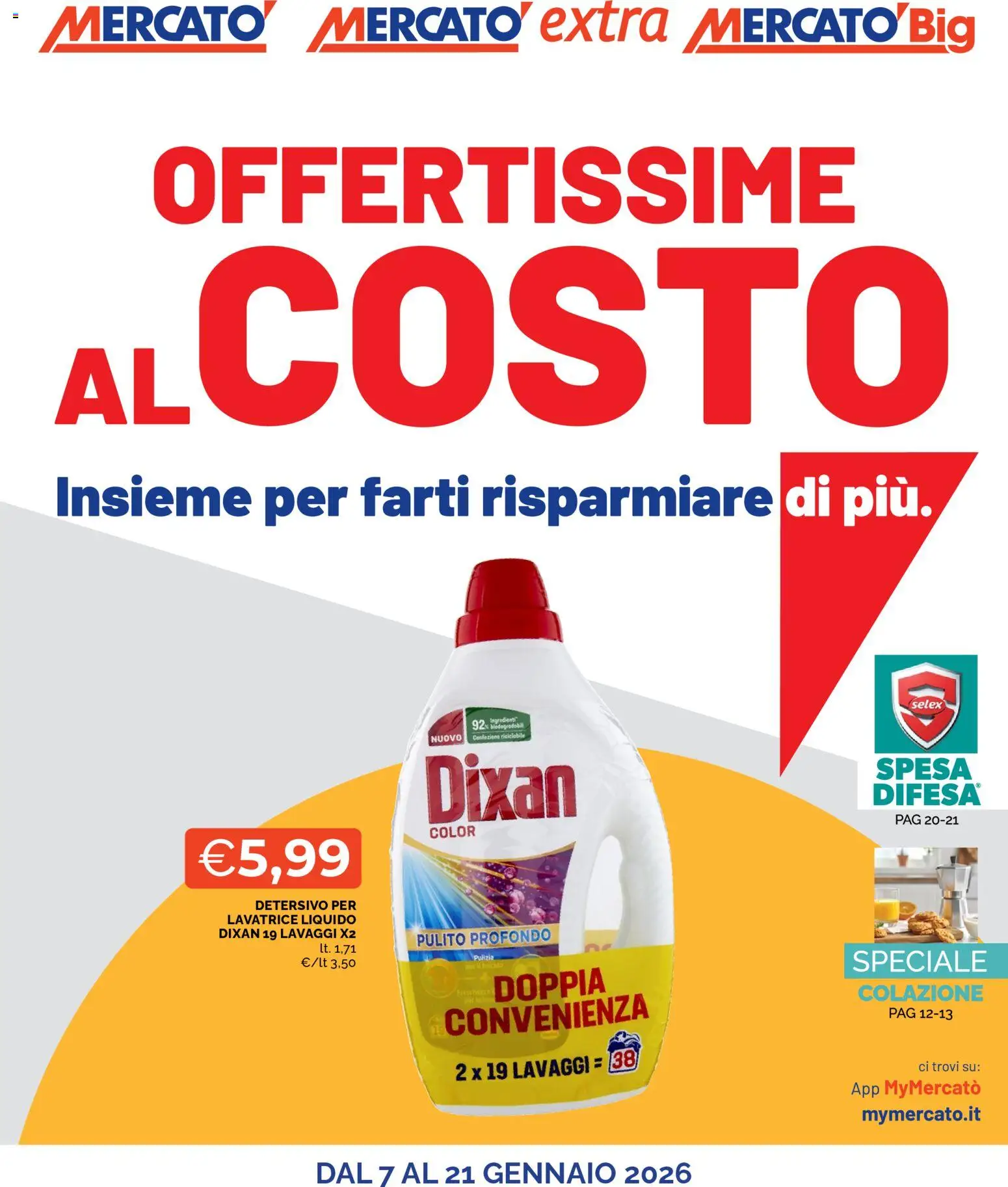 Volantino Mercatò del 07.01.2026 | Pagina: 1 | Prodotti: Lavatrice