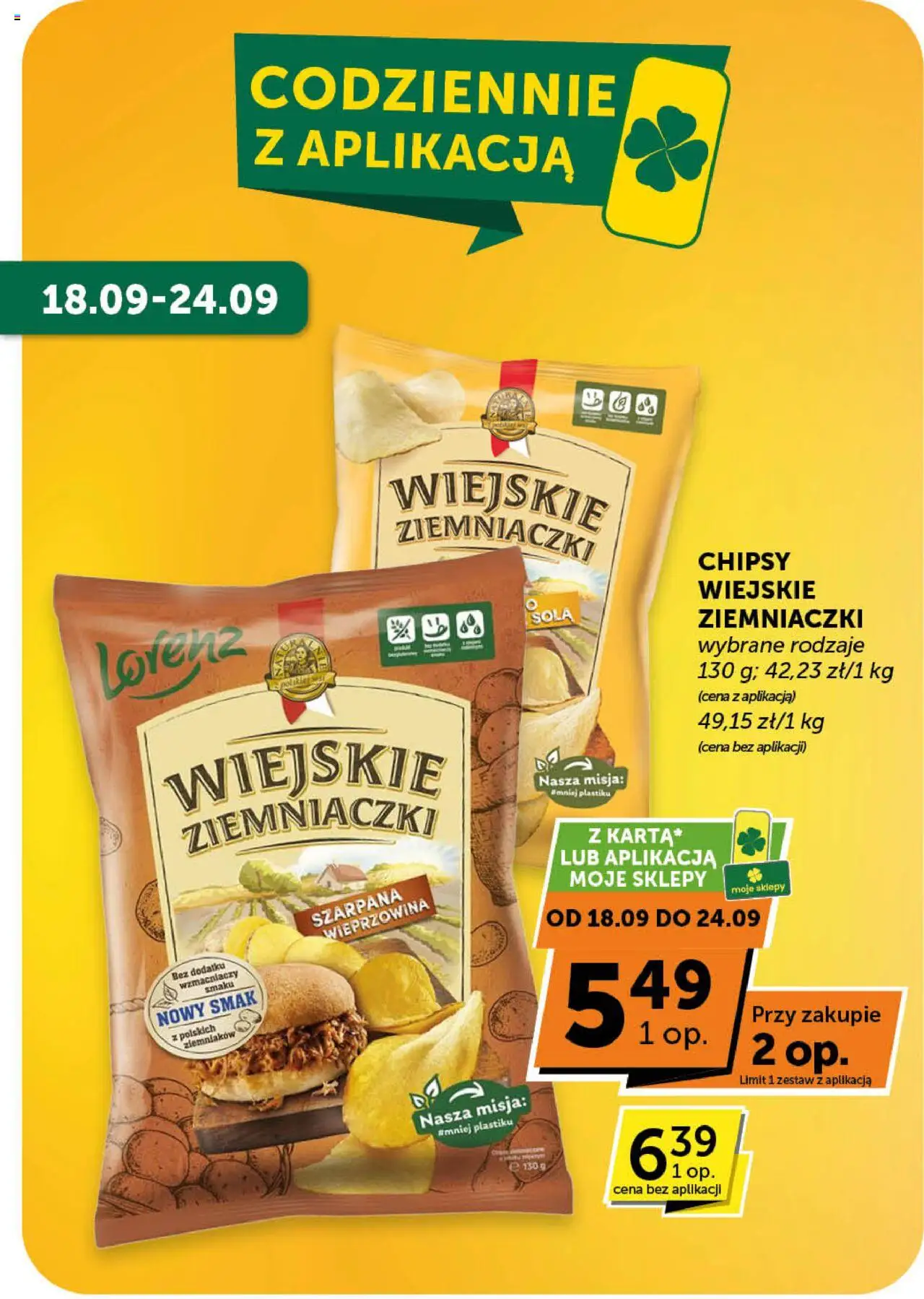 Groszek Gazetka od 18.09.2025 | Strona: 3 | Produkty: Chipsy, Ziemniaczki, Wieprzowina