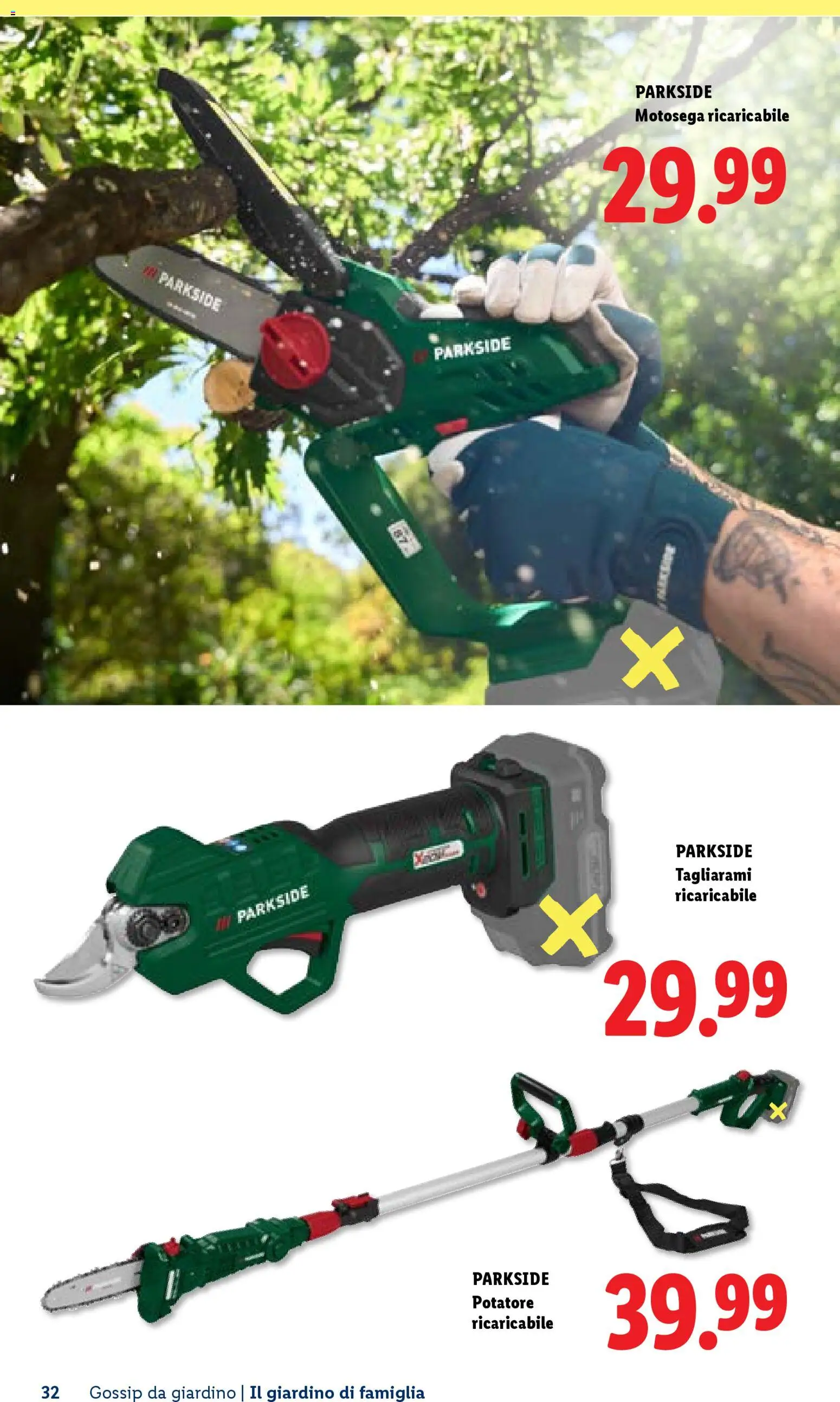 Volantino Lidl del 23.04.2026 | Pagina: 32 | Prodotti: Motosega