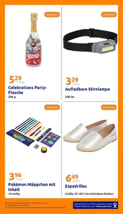 Action Prospekt - gültig ab dem 18.06.2025 | Seite: 32 | Produkte: Stirnlampe, Celebrations, Espadrilles