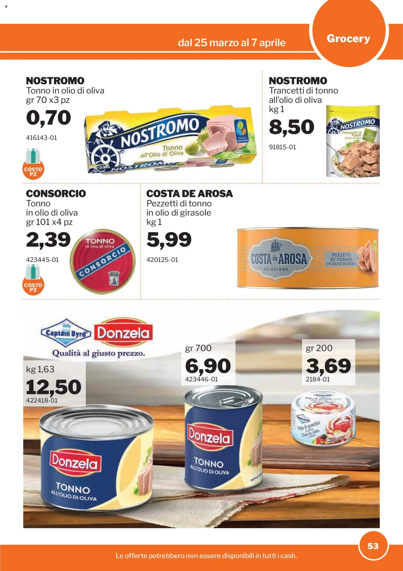 Volantino Sogegross del 25.03.2026 | Pagina: 53 | Prodotti: Olio, Tonno, Olio di girasole, Olio di Oliva