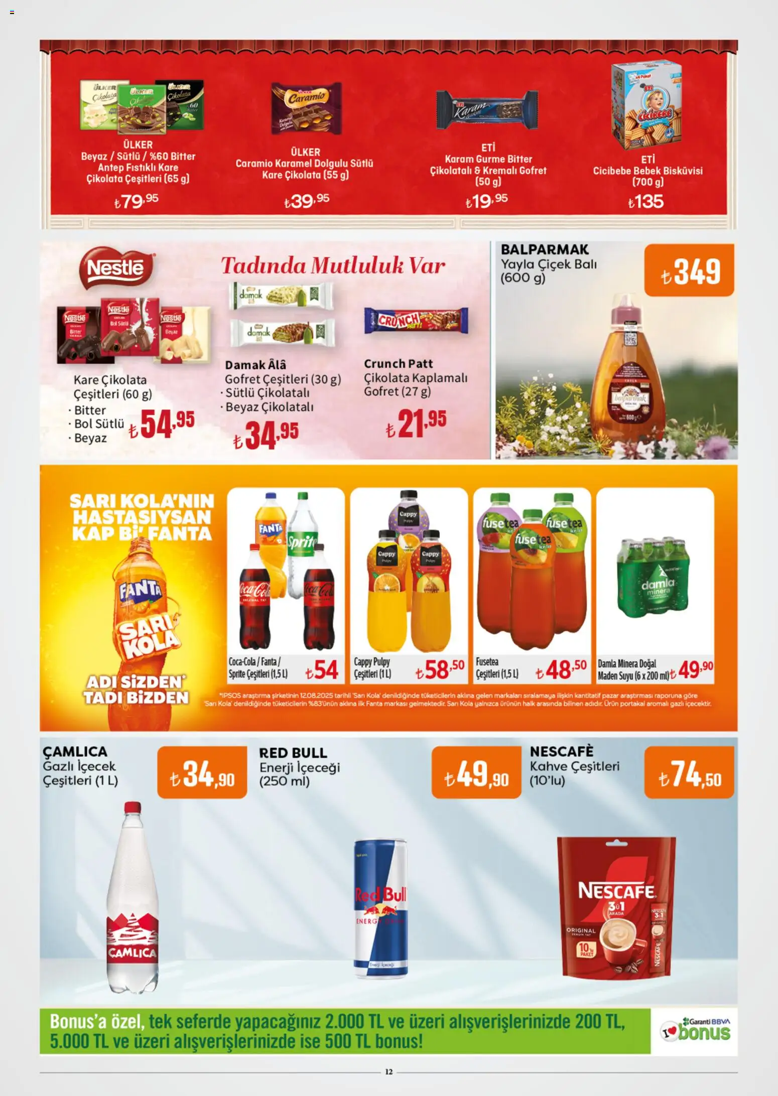 Özdilek Black Friday - 05.11.2025 tarihinden itibaren geçerlidir | Sayfa: 12 | Ürünler: Çikolatalı gofret, Portakal, Maden suyu, Fanta