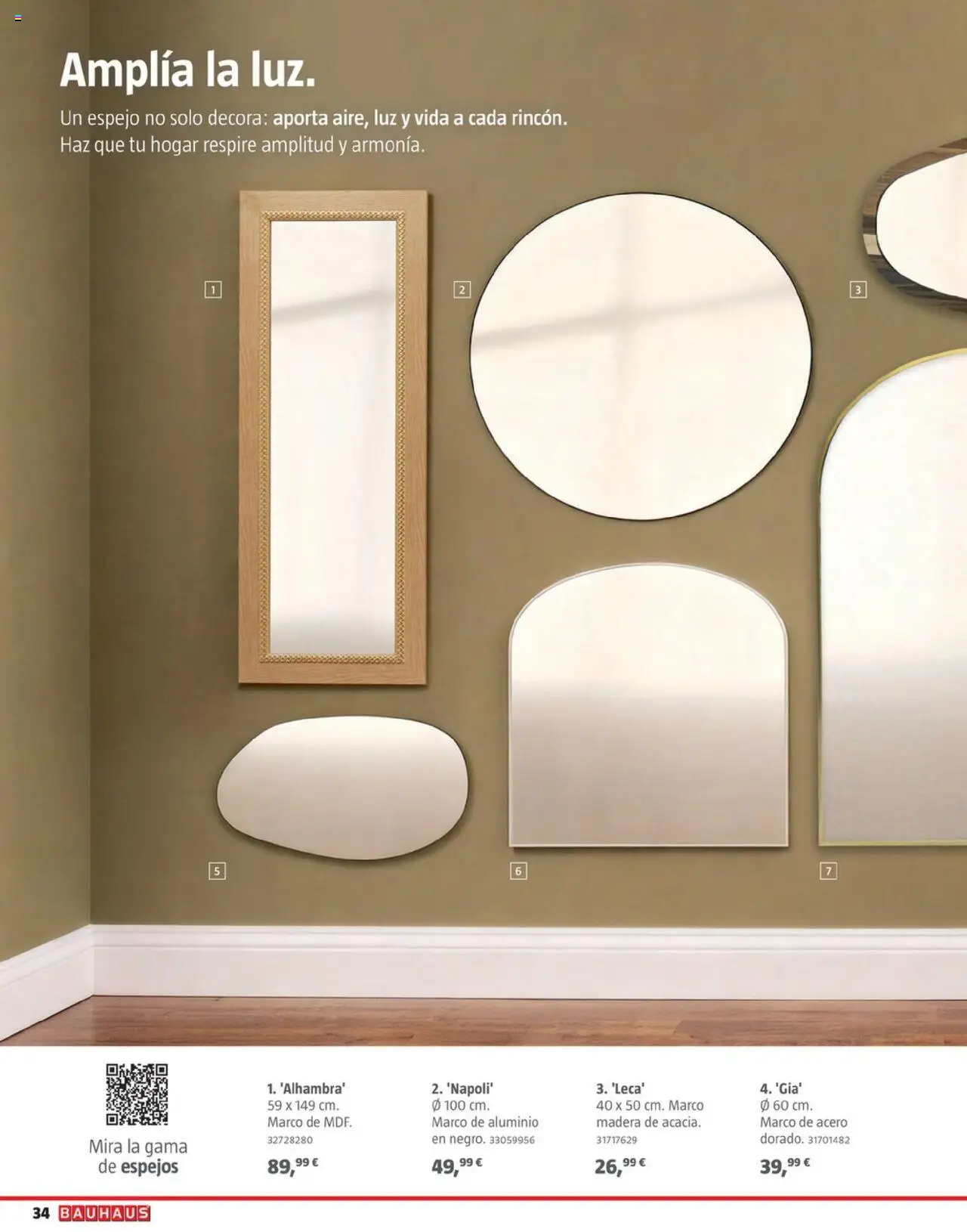 Bauhaus - Decoracion │ válido desde el 16.10.2025 | Página: 34 | Productos: Marco, Espejo