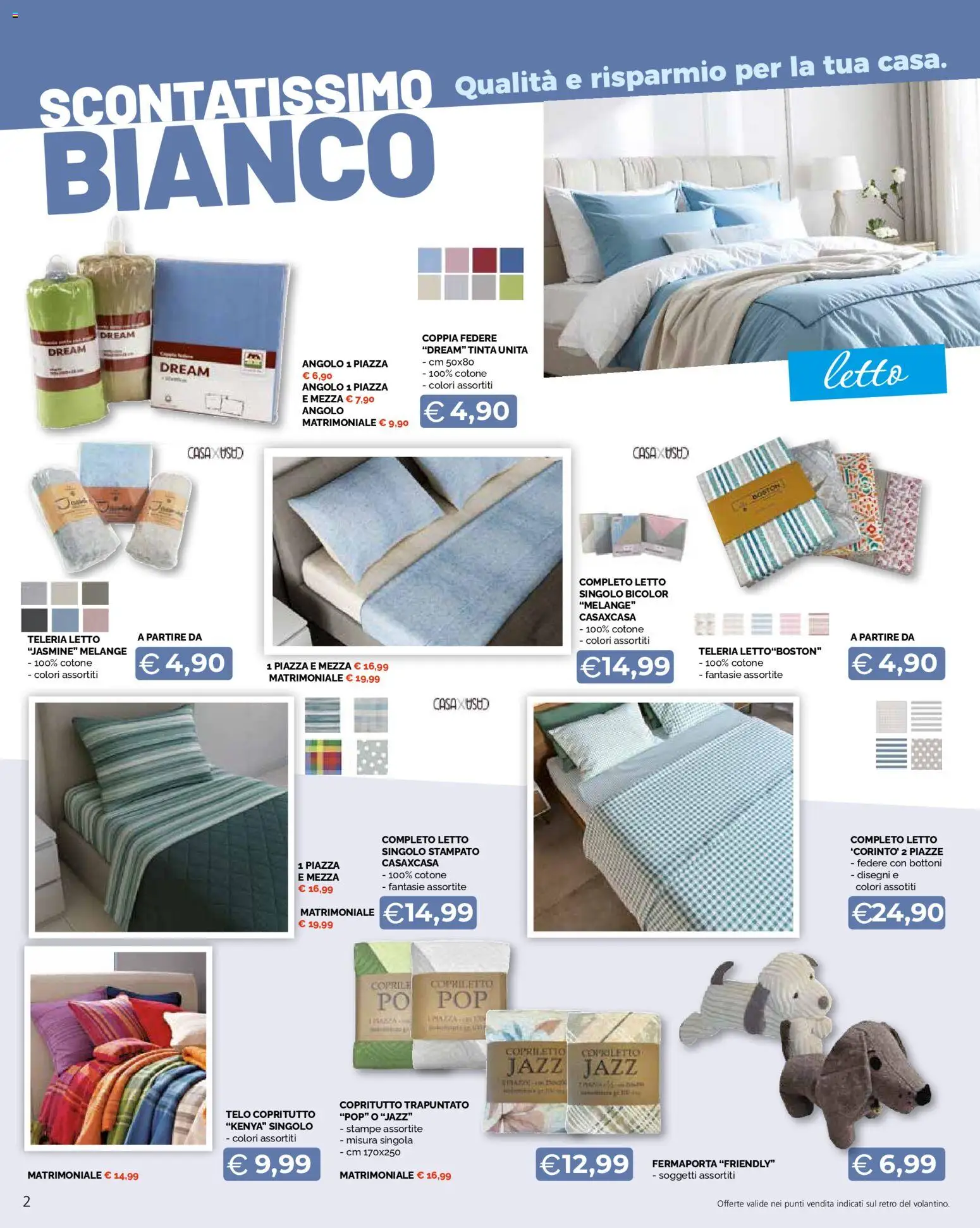 Volantino Mercatò del 29.12.2025 | Pagina: 2 | Prodotti: Fermaporta, Letto, Copriletto