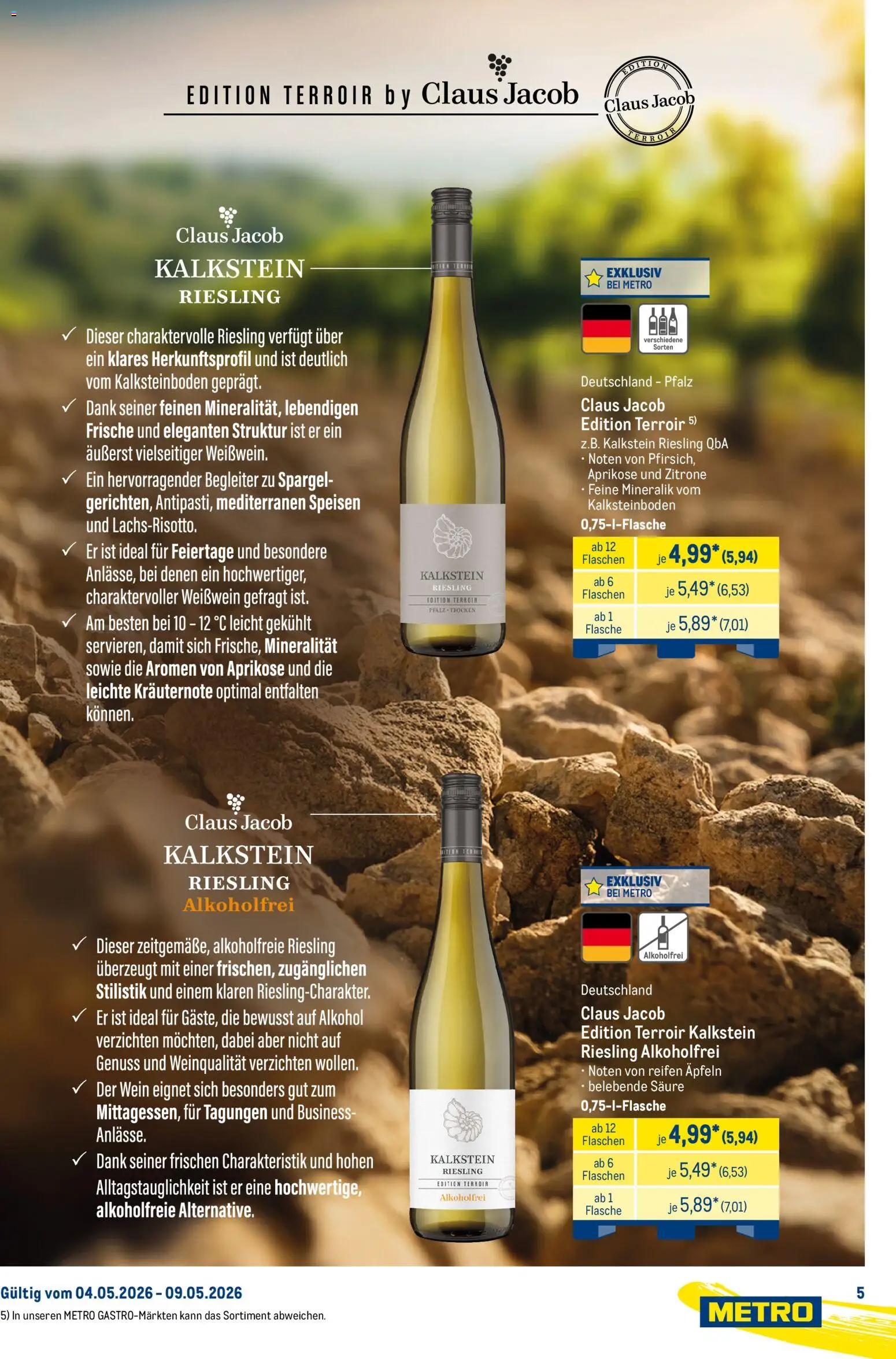 Metro Starke Marken – gültig ab 04.05.2026 | Seite: 5 | Produkte: Weißwein, Spargel, Zitrone, Wein