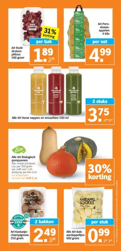 Vers geperste smoothie mango banaan appel avocado spinazie, Vers geperste smoothie mango banaan appel avocado spinazie 500 ml - Voorbeeld van een folder van Albert Heijn, geldig van 27.10.2025 | Pagina: 5