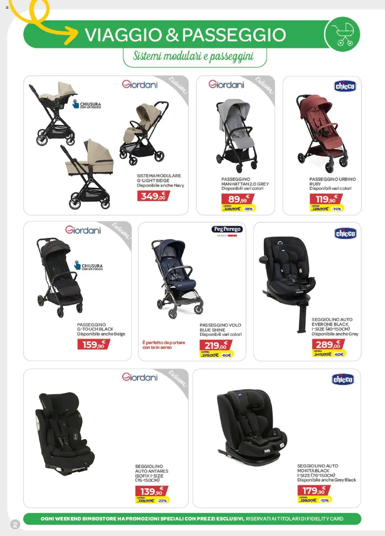 Volantino Bimbo store del 16.10.2025 | Pagina: 2 | Prodotti: Passeggino, Seggiolino