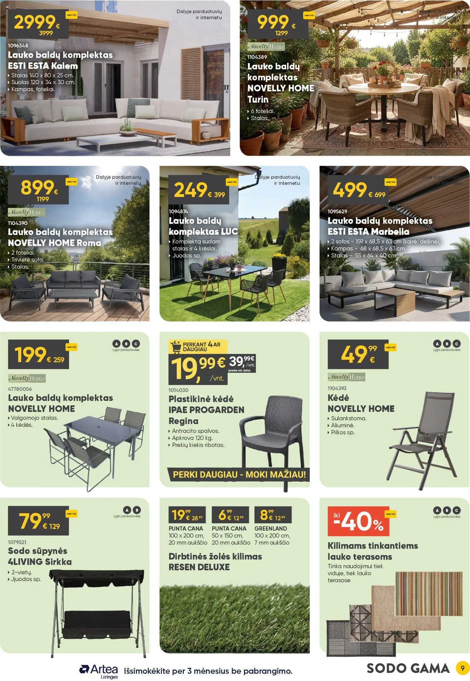 MOKI VEŽI akcijos nuo 02.04.2026 | Puslapis: 9 | Prekių: Stalas, Kėdė, Kilimas