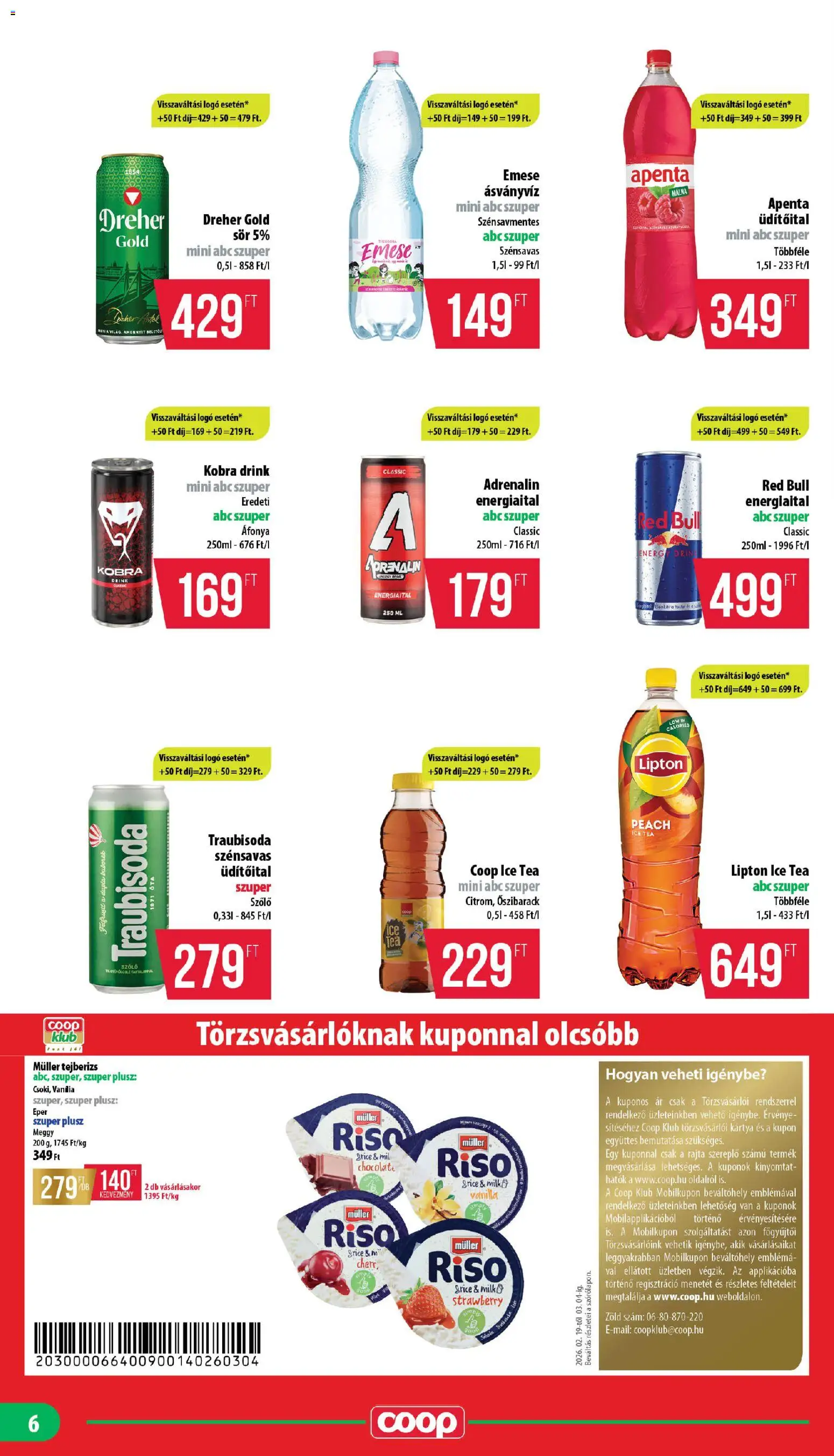 COOP akciós ujság - amely érvényes a következő dátumtól: 19.02.2026 | Oldal: 6