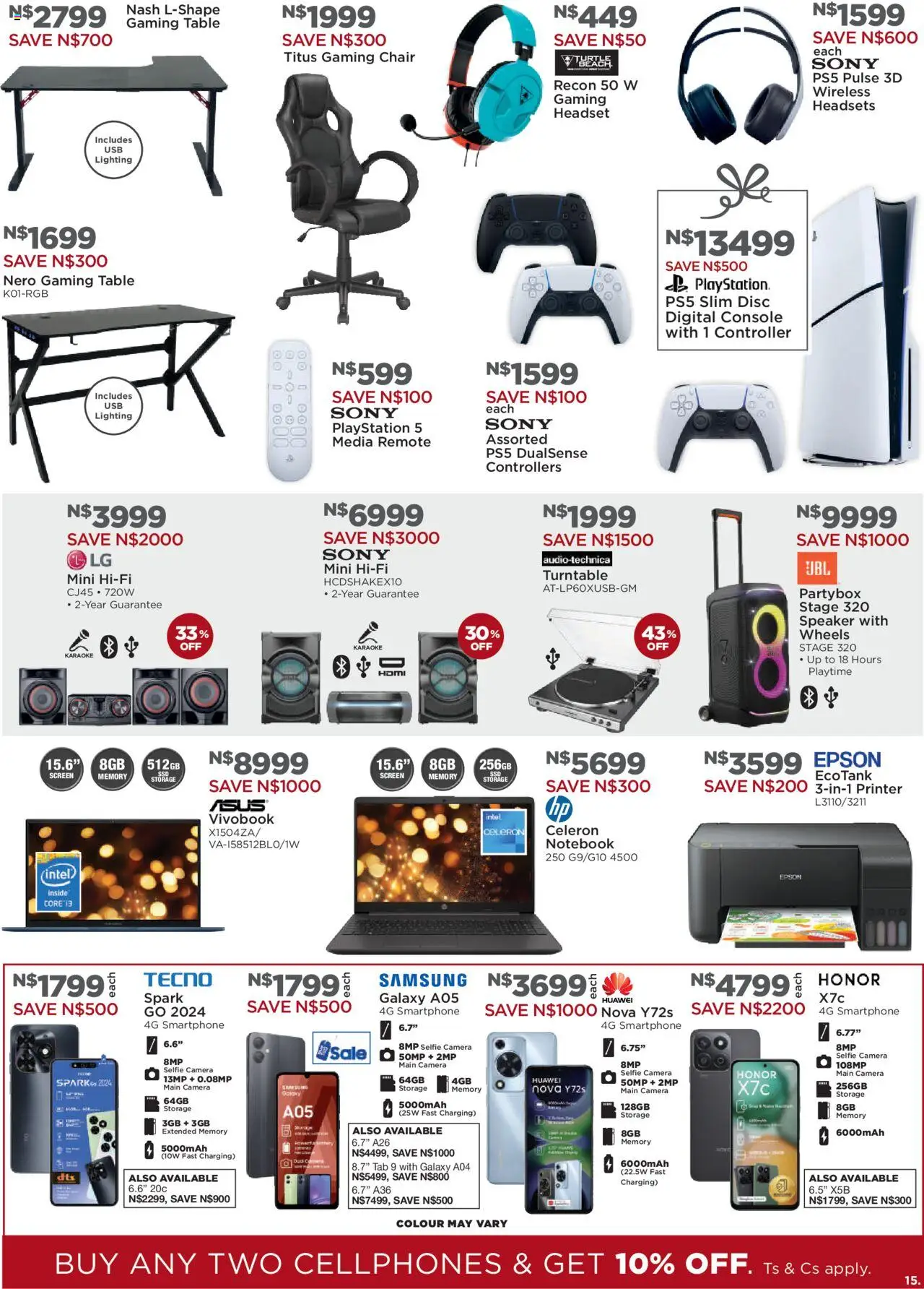 New House and Home catalogue – valid from 20.10.2025 | Page: 15 | Products: Notebook, Playstation, Speaker, Table