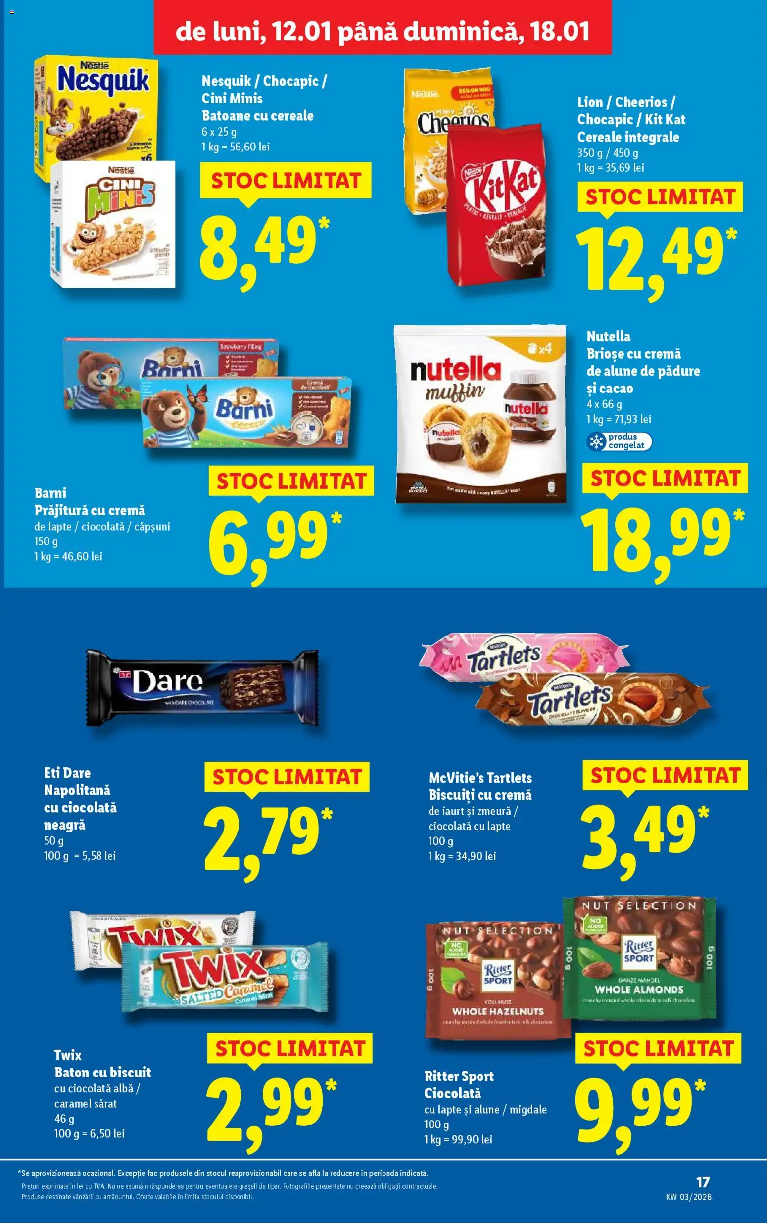 Noul catalog Lidl – valabil de la 12.01.2026 | Pagină: 17 | Produse: Alune, Lapte, Căpșuni, Cacao