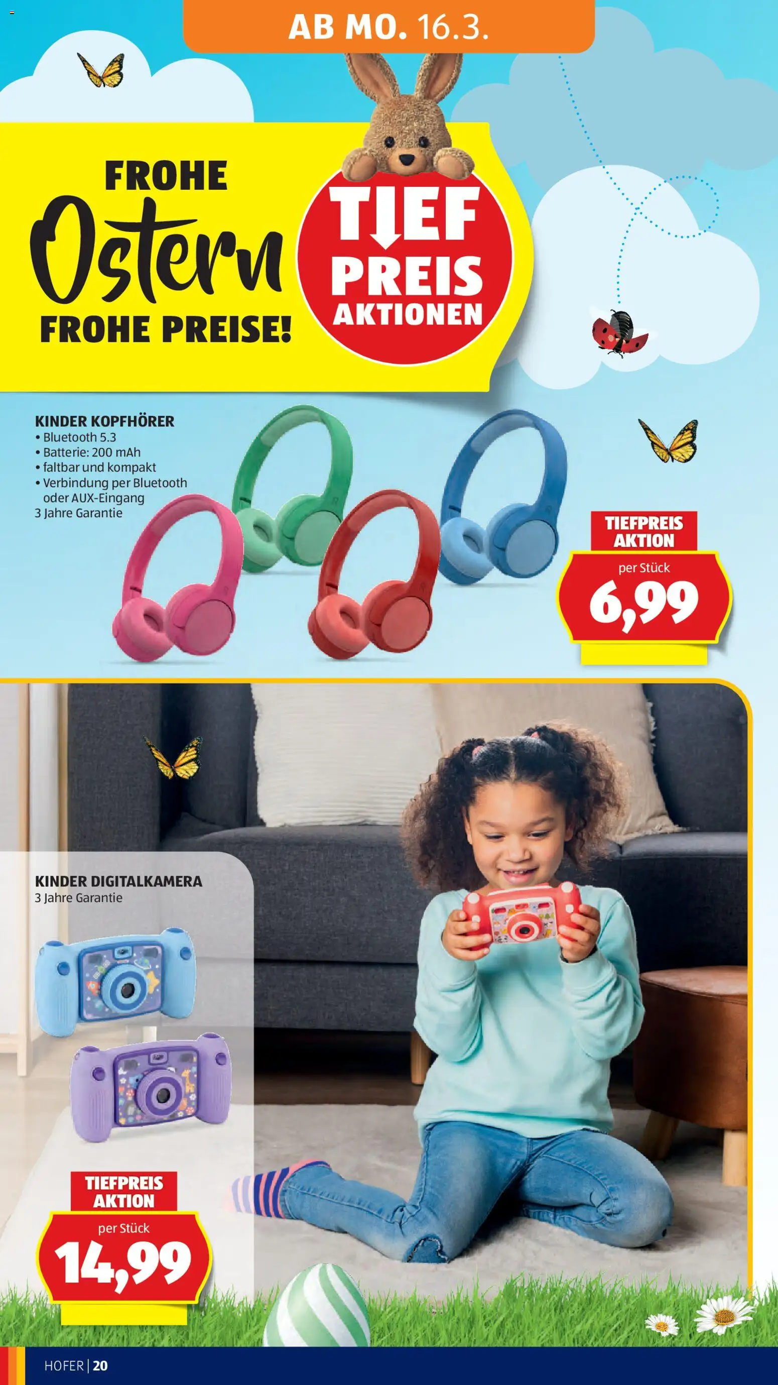Hofer Flugblatt gültig ab 11.03.2026 | Seite: 27 | Produkte: Kopfhörer, Batterie