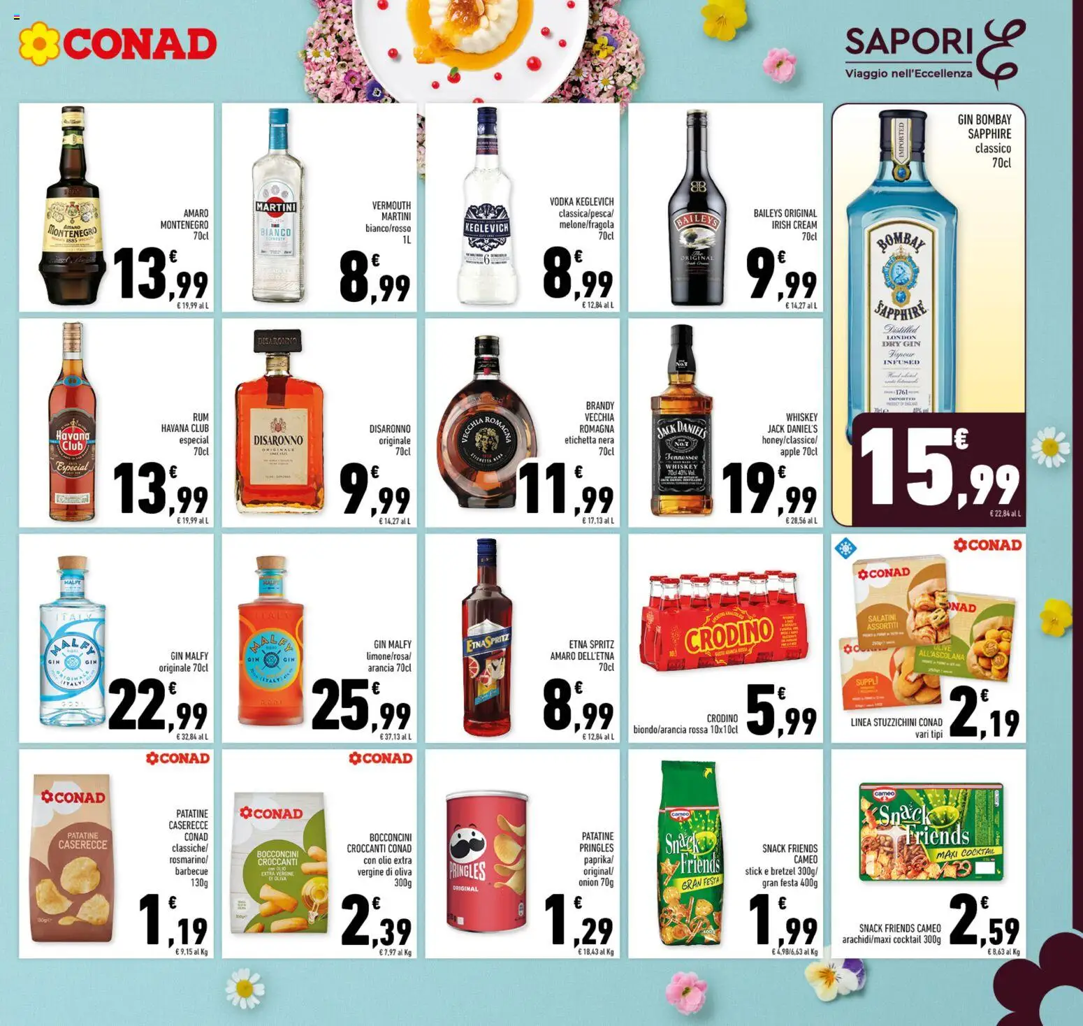 Volantino Conad del 25.03.2026 | Pagina: 7 | Prodotti: Bretzel, Gin, Olio, Amaro