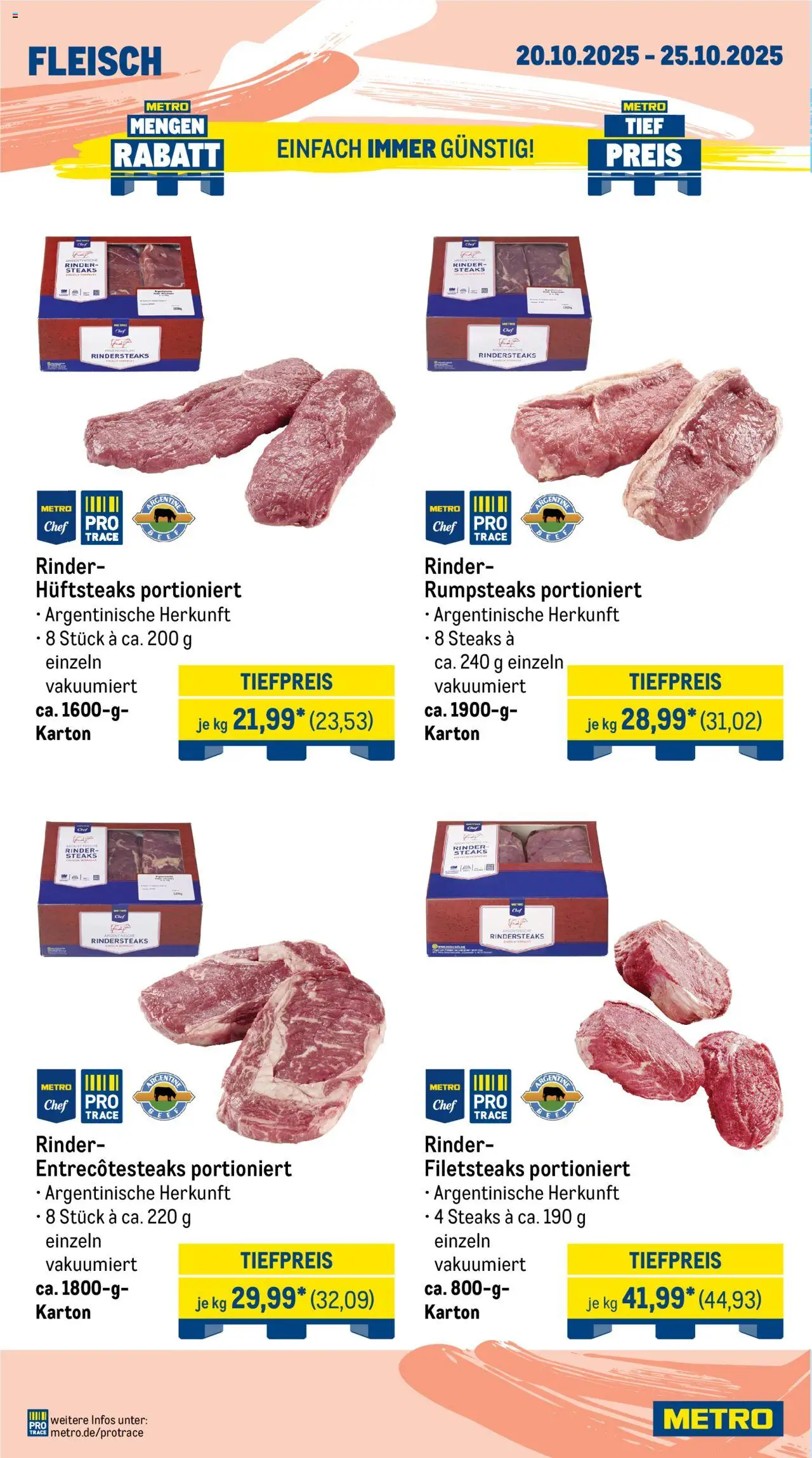 Metro Prospekt 	 – gültig ab 20.10.2025 | Seite: 4 | Produkte: Fleisch