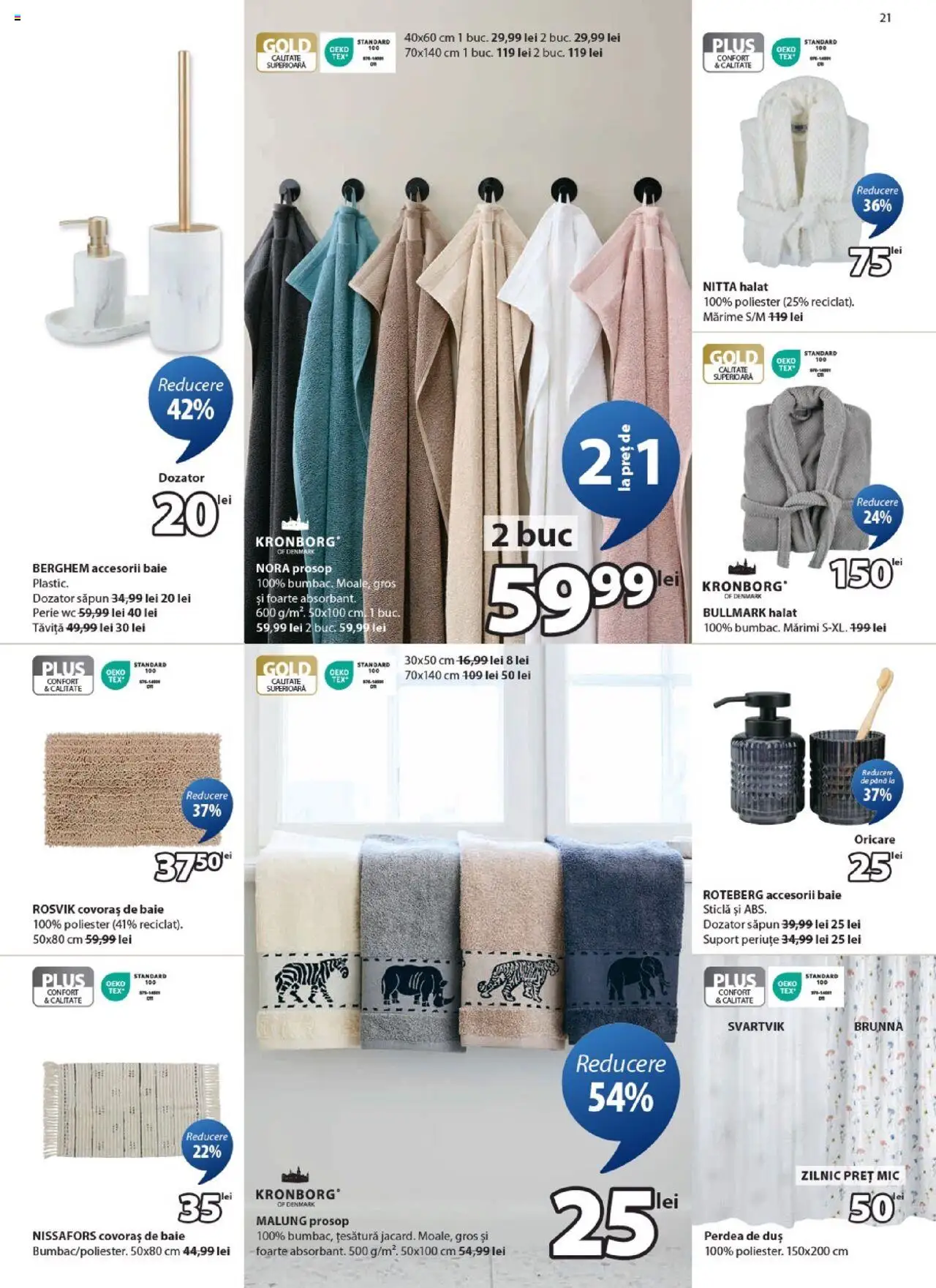 Noul catalog JYSK – valabil de la 26.09.2025 | Pagină: 21 | Produse: Duș, Perdea, Perie, Covoraș de baie
